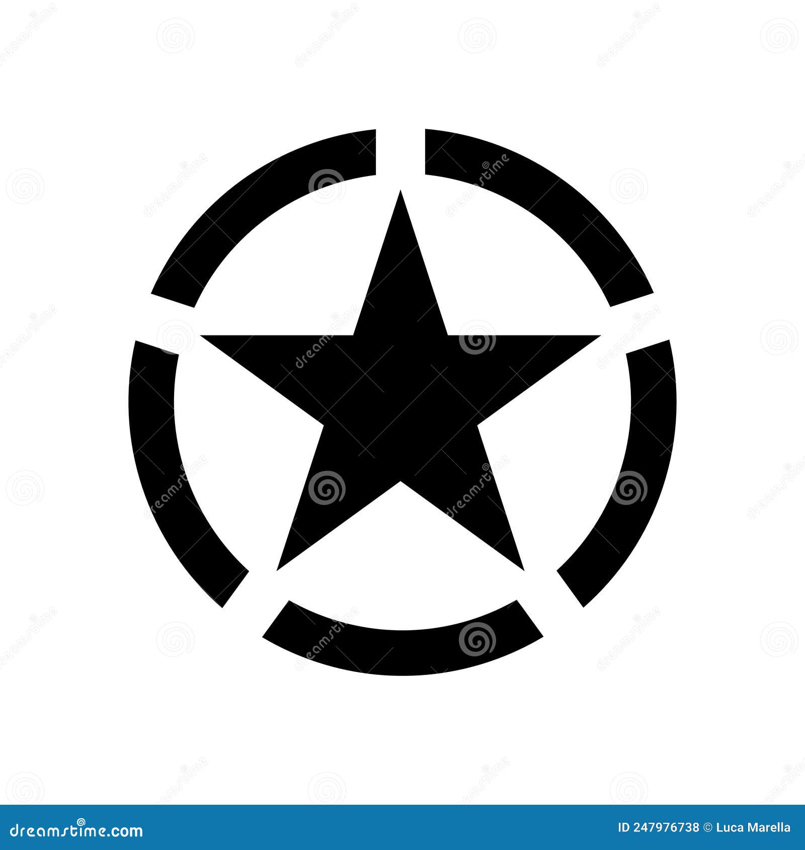 Military Star Stencil