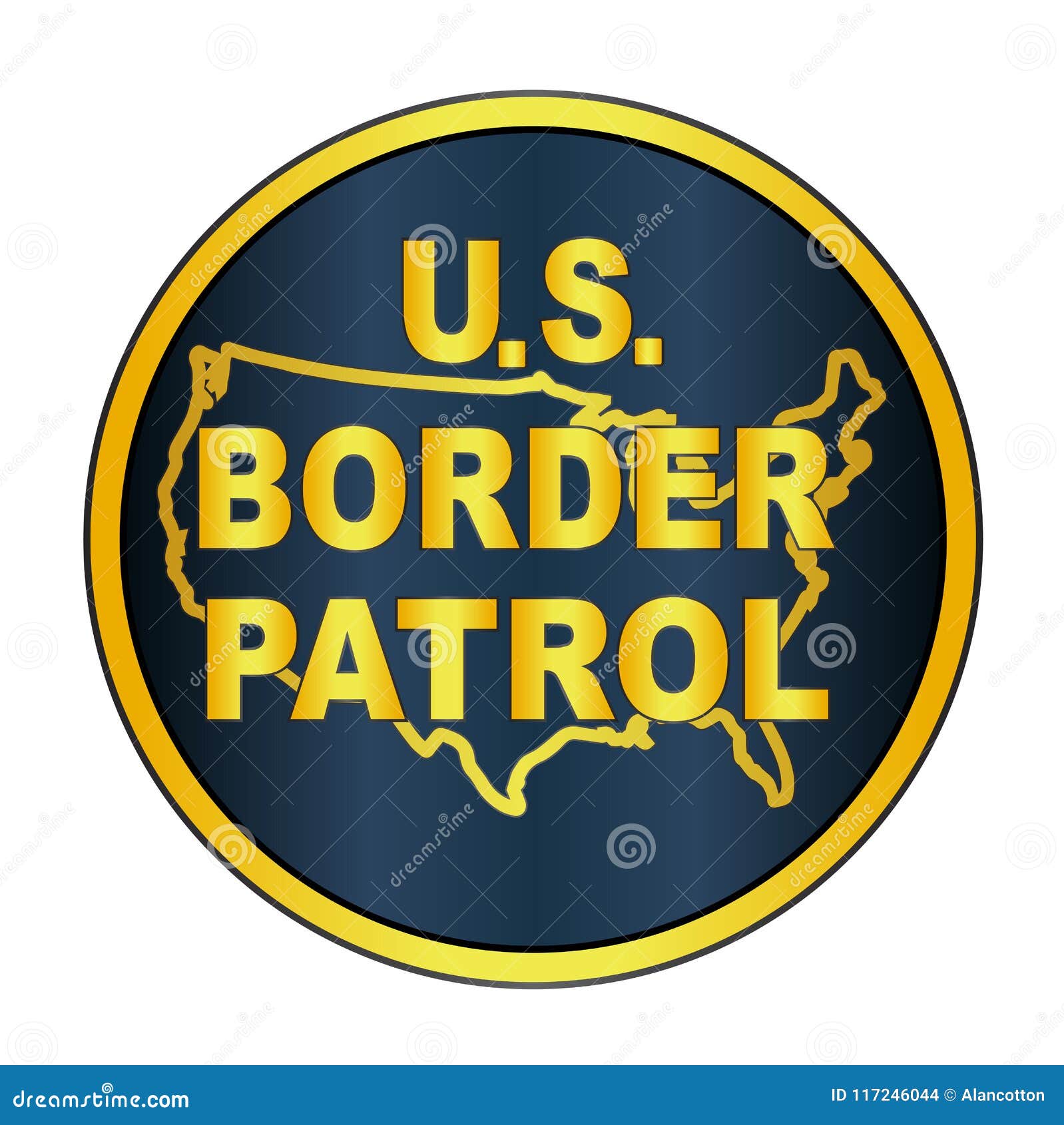 Download United States Border Control Stock Vector - Illustration ...