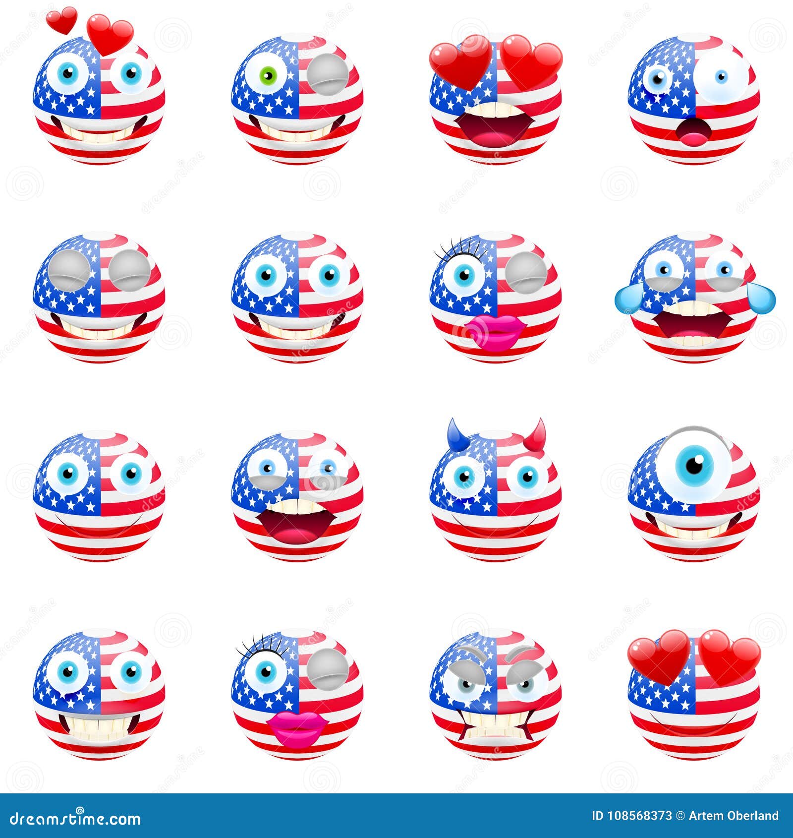 Patriotic Emoji Set Patriotic Emoji Set