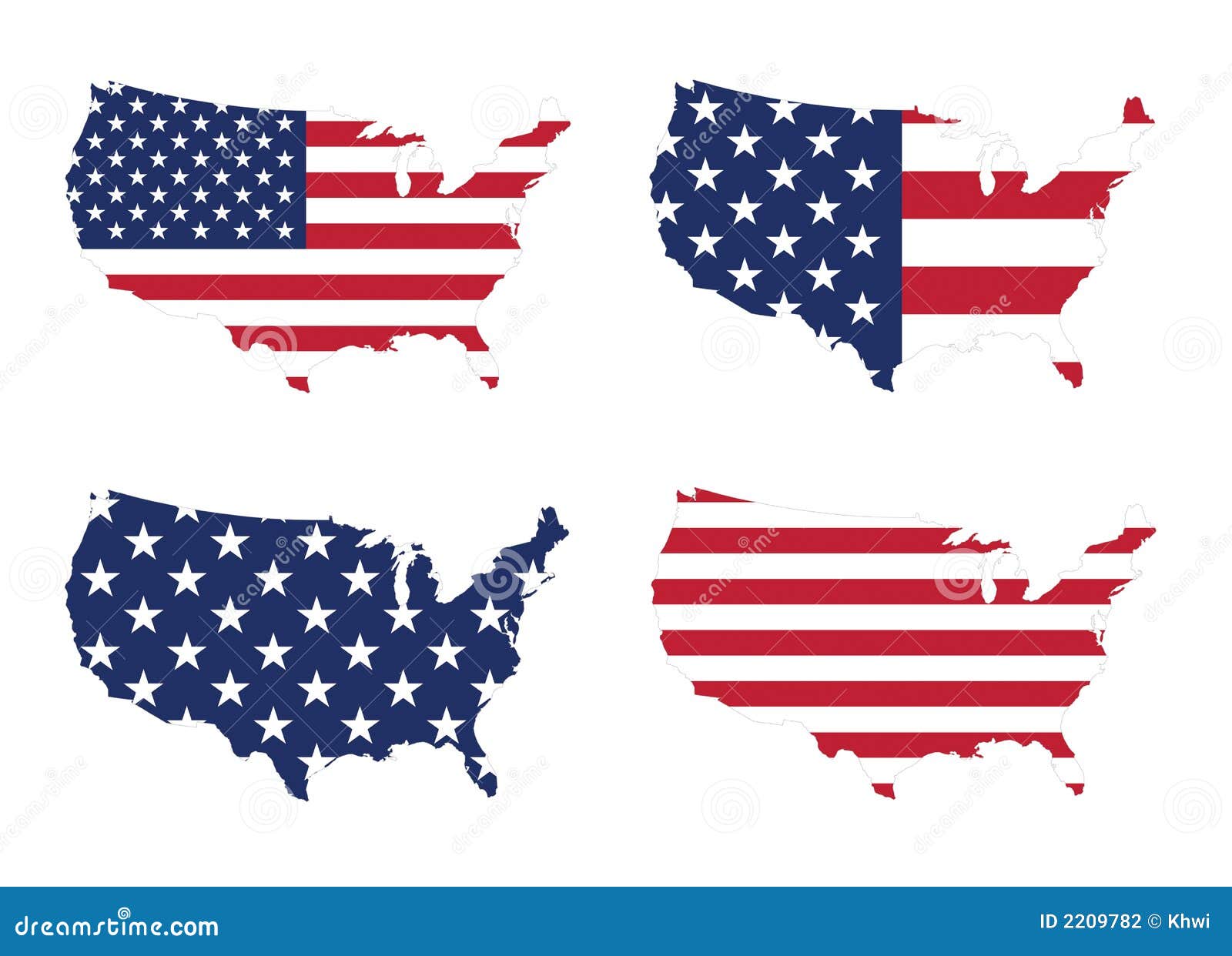 United States Flag and Map stock - United States Flag Map 2209782