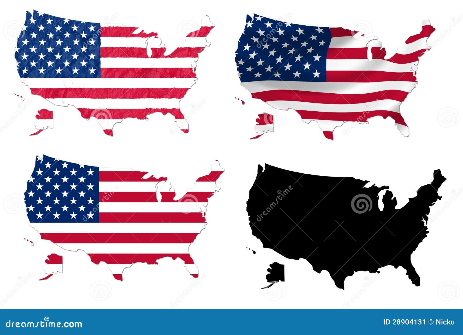 United States Flag Over Map Stock Illustration Illustration of wind