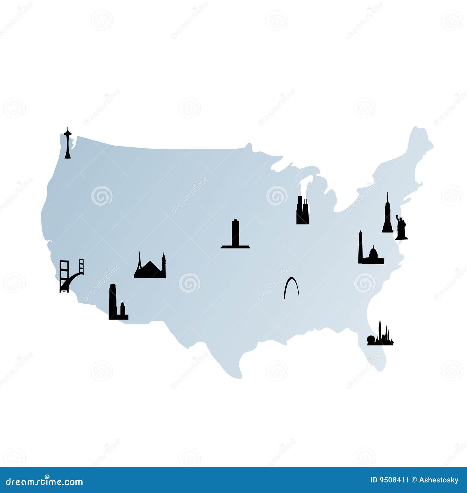 download this free poster of famous us landmarks - united states