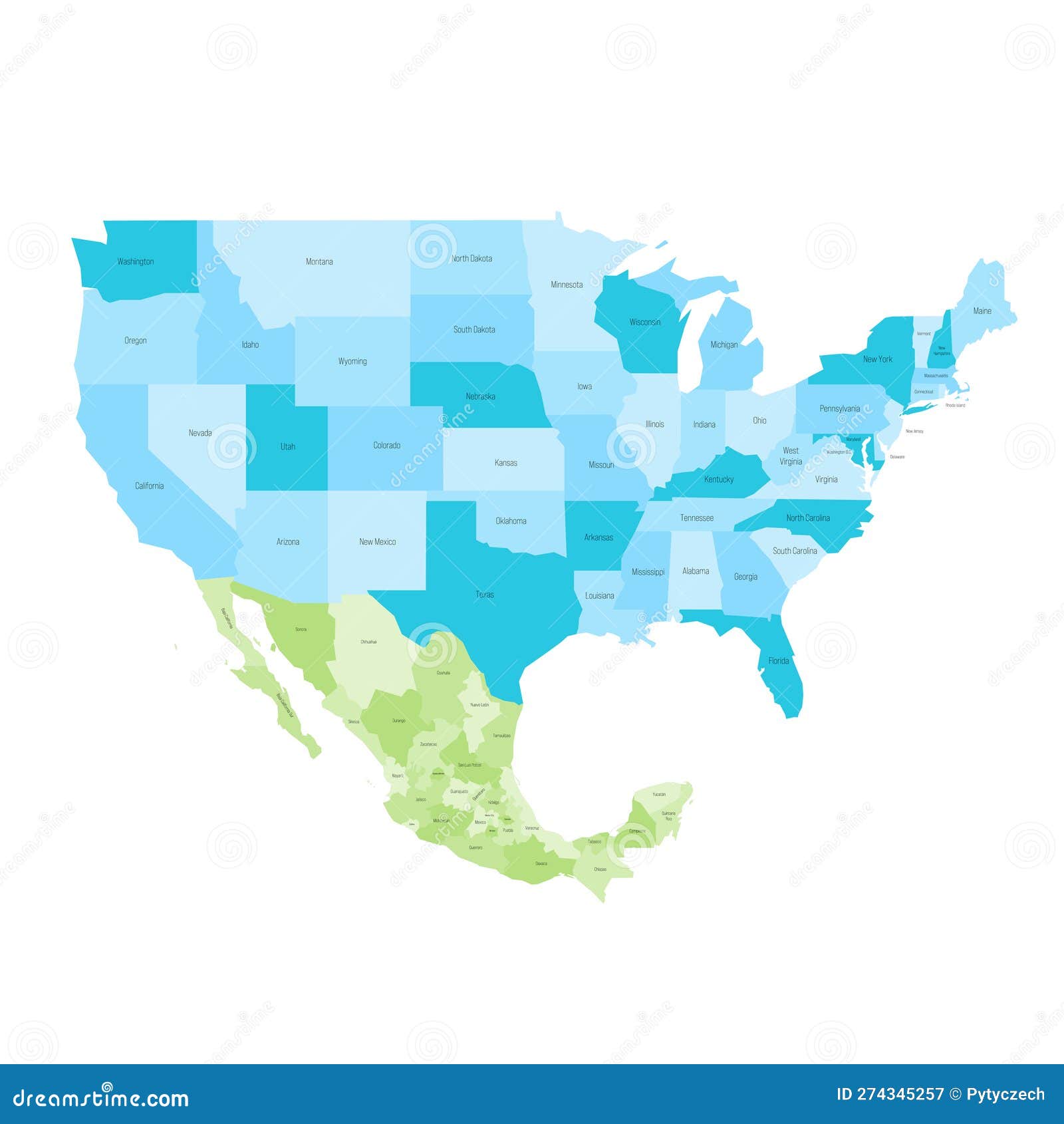 Mexico Political Map Of Administrative Divisions Stock Image mexico-political-map-of-administrative-divisions-stock-image