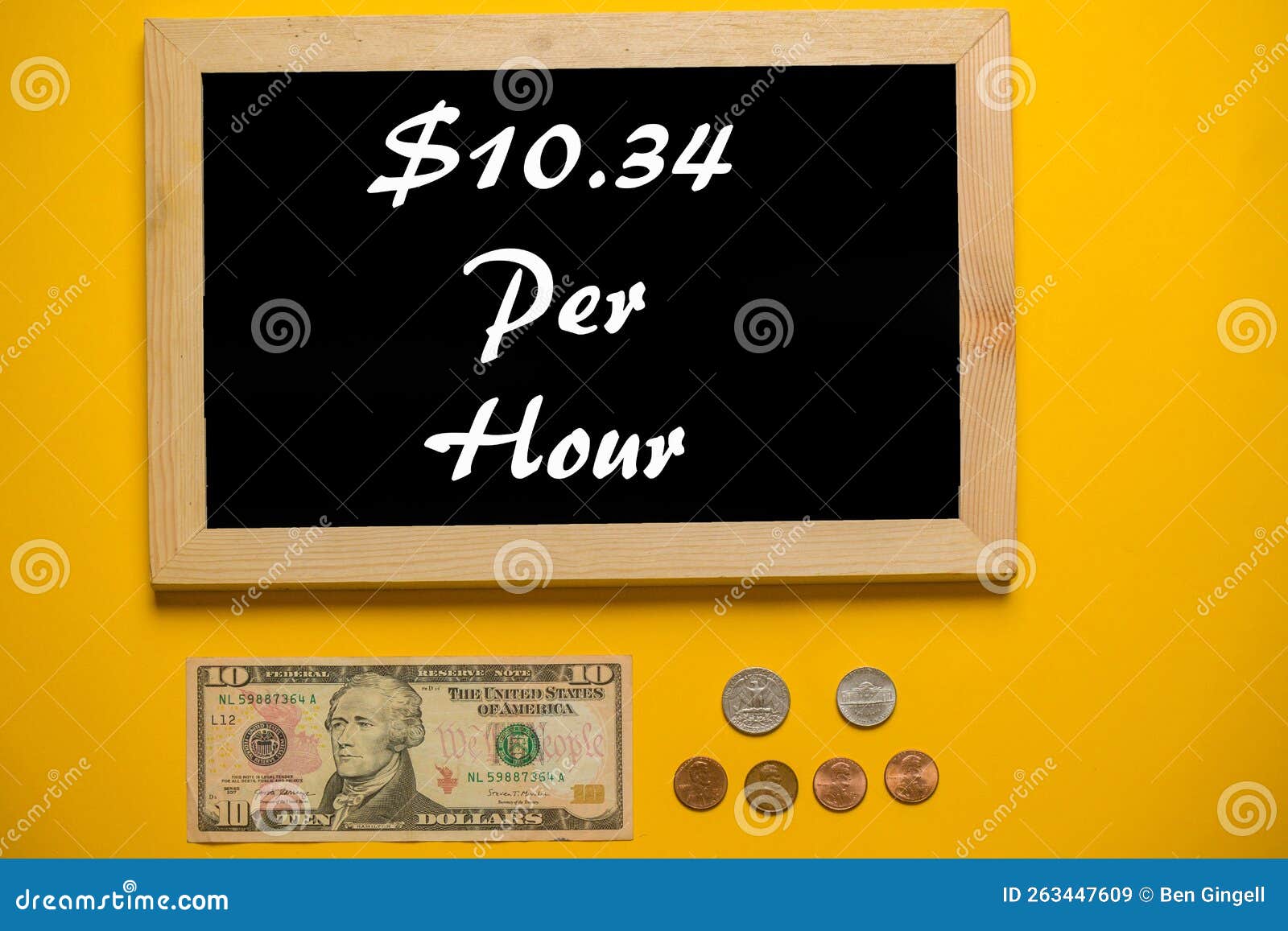 United States Minimum Wage stock illustration. Illustration of hour