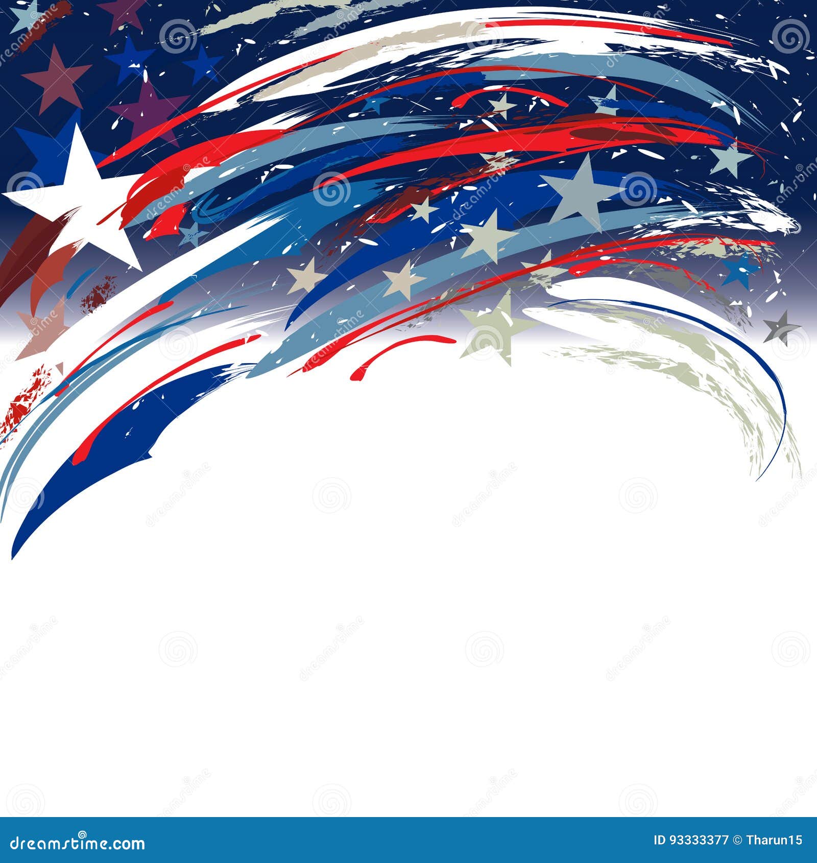 United States Patriotic Header Design With Stars And ...