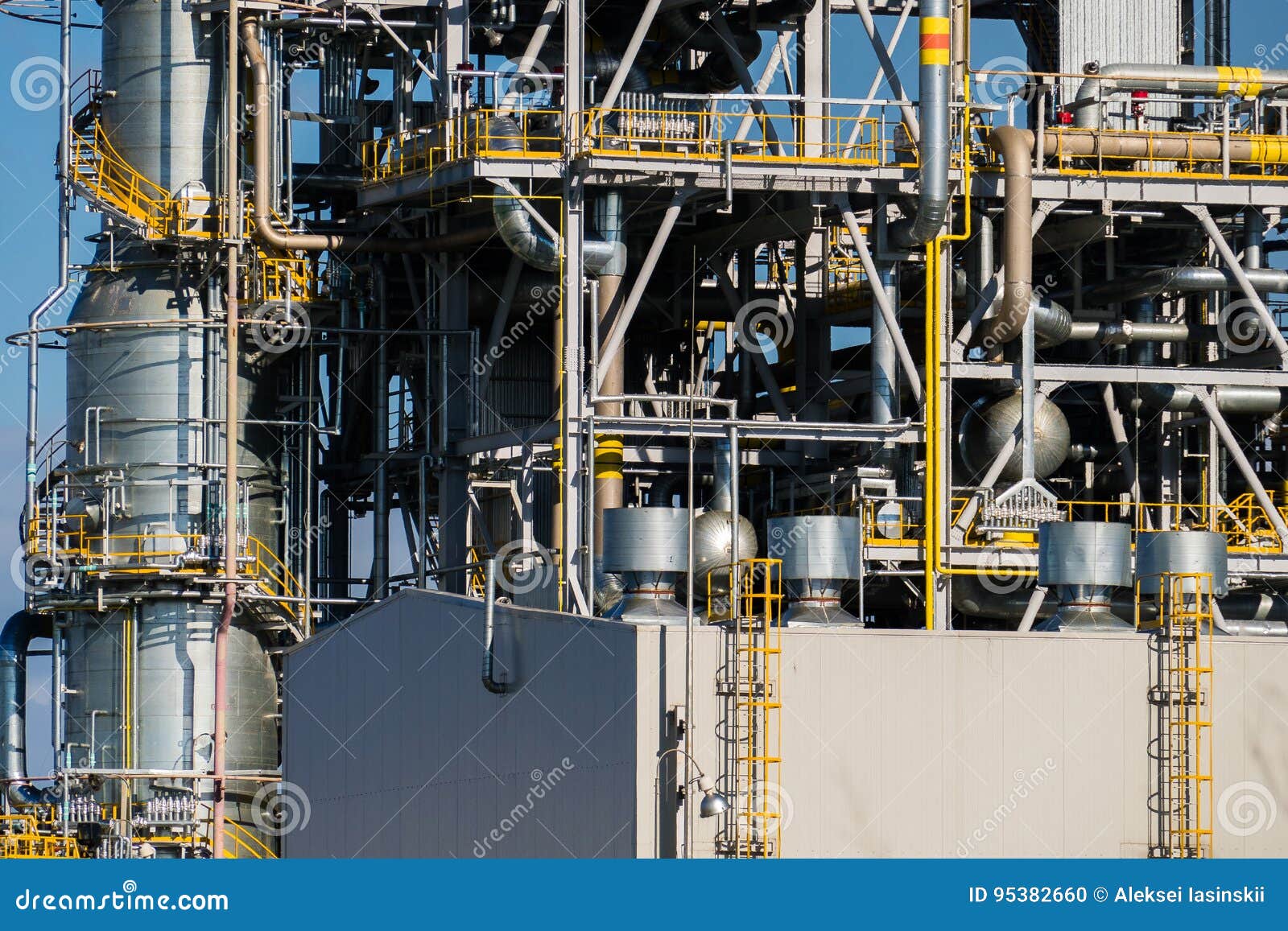 Units for Nitric Acid Production on Fertilizer Plant Stock Photo Image of cylindrical, bright