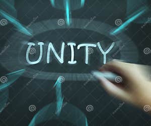 Unity Diagram Means Working As Team And Cooperation Stock Illustration 