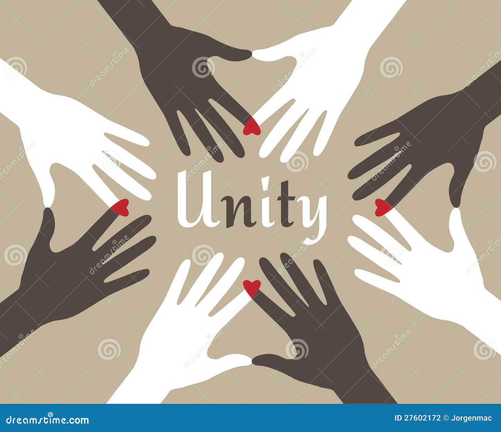 Download Unity Hands Abstract stock vector. Illustration of white ...