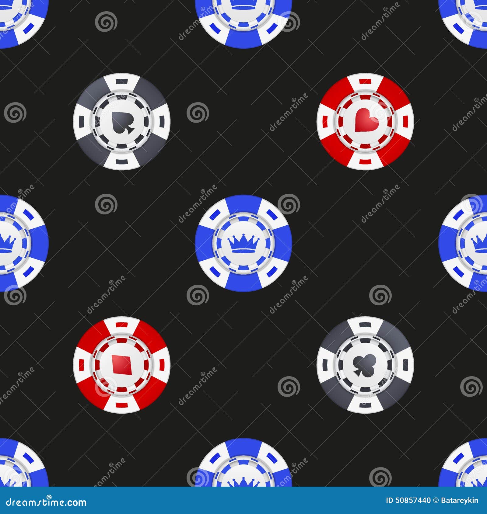 Universal Casino Chips Seamless Patterns Stock Vector Illustration of