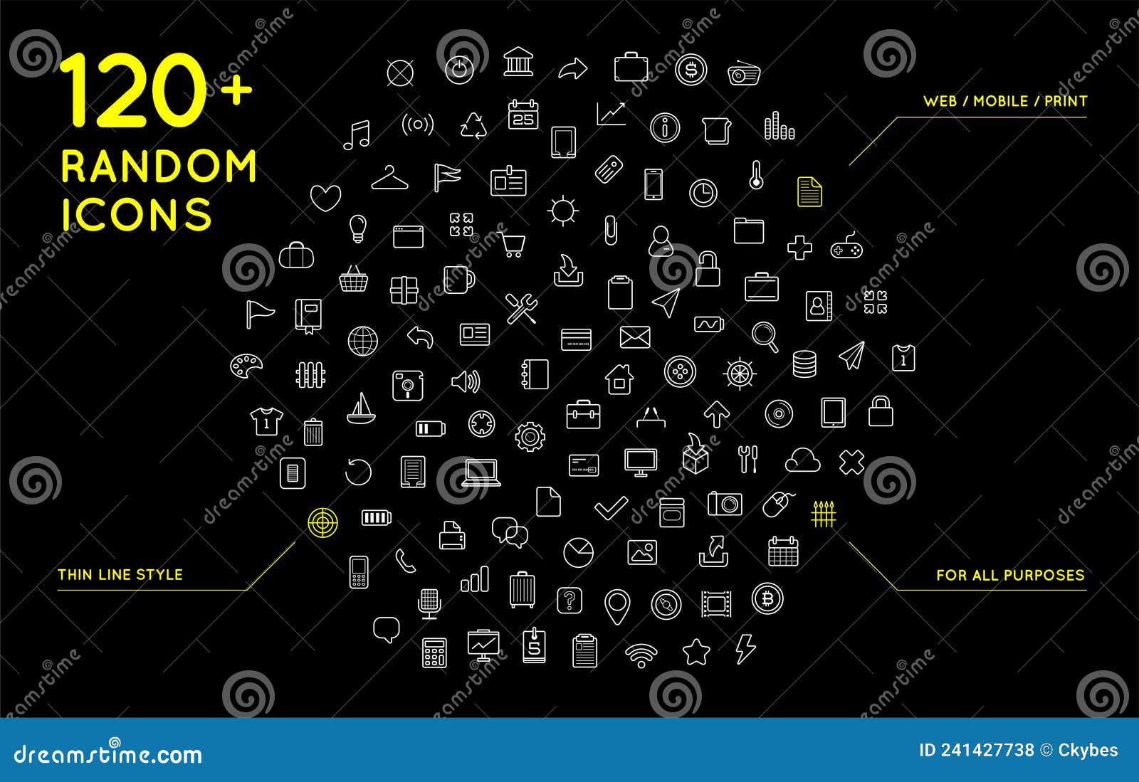 120 Universal Icons Set for All Purposes Web, Mobile, App Making