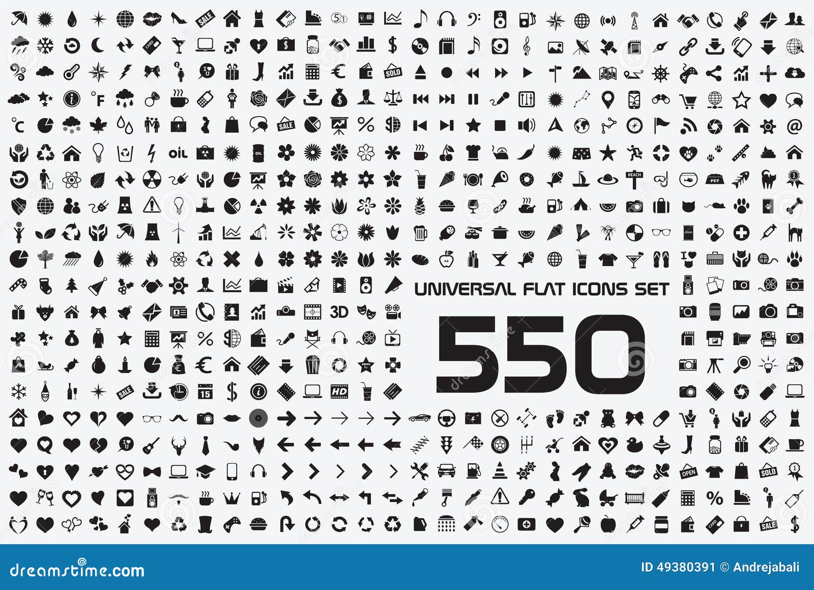 universal set of 550 icons