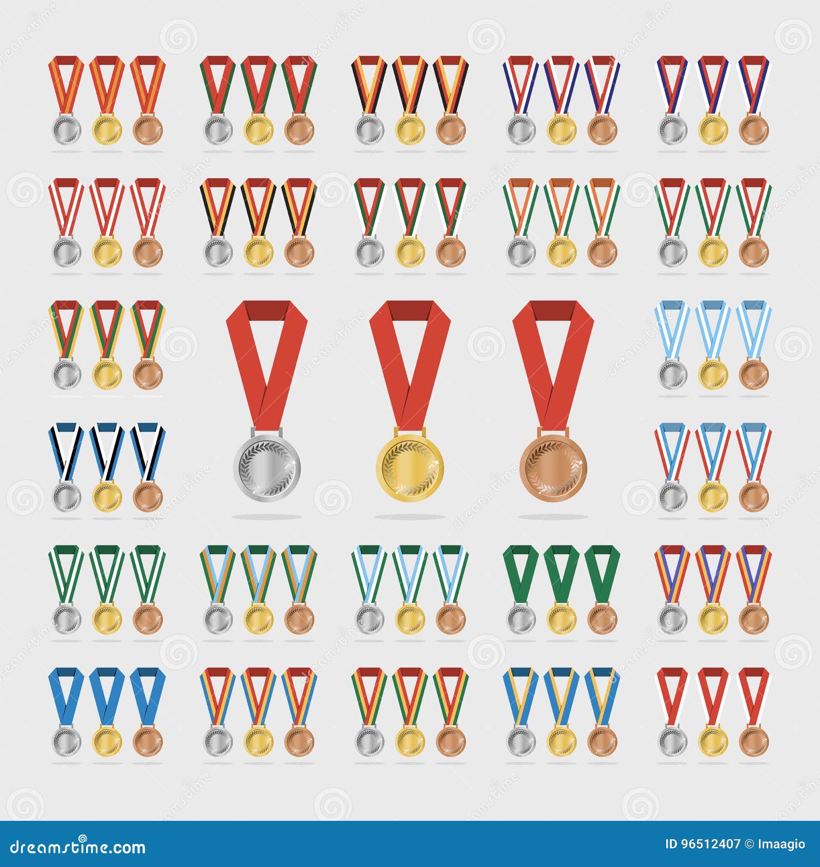 Universal Sports Medals with Shade Stock Vector Illustration of icon