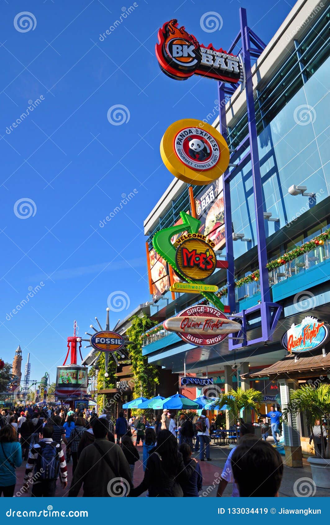 Universal Studios City Walk Orlando, Florida, USA. Universal Studios City Walk in Universal Orlando, Florida, USA.