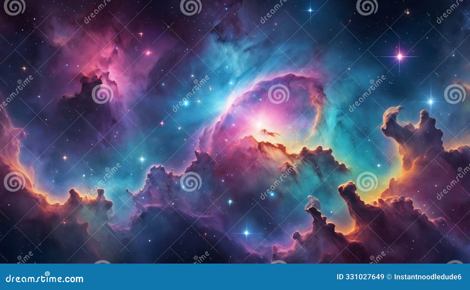 universe filled with stars, nebula and galaxy. space sky. stars of a planet and galaxy in a free space