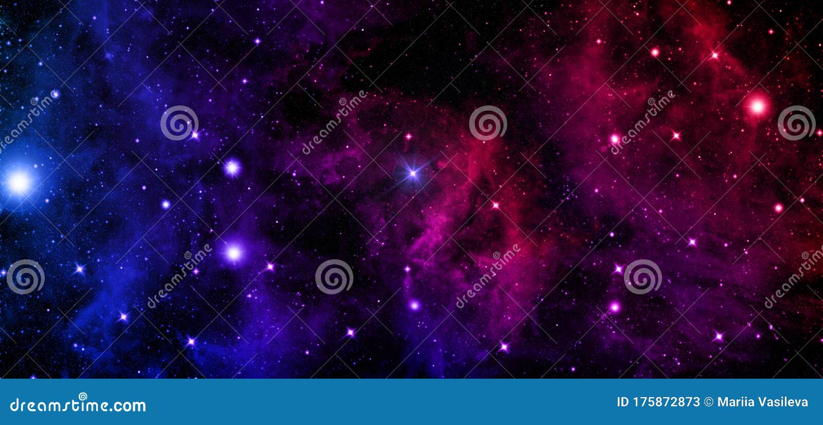 universe, nebula, cluster of stars, starry sky,outer space, radiance, red, blue, purple,black