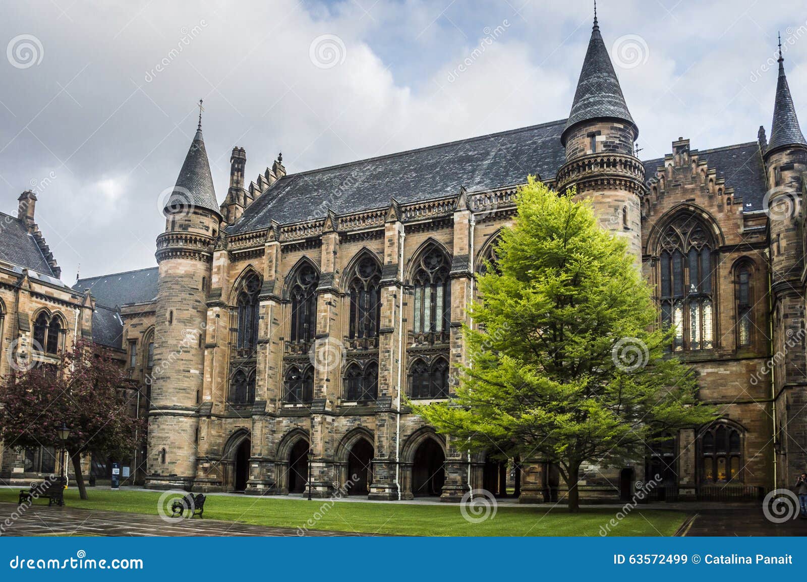 Universitat Inneren Hofes Glasgows Stockbild Bild Von