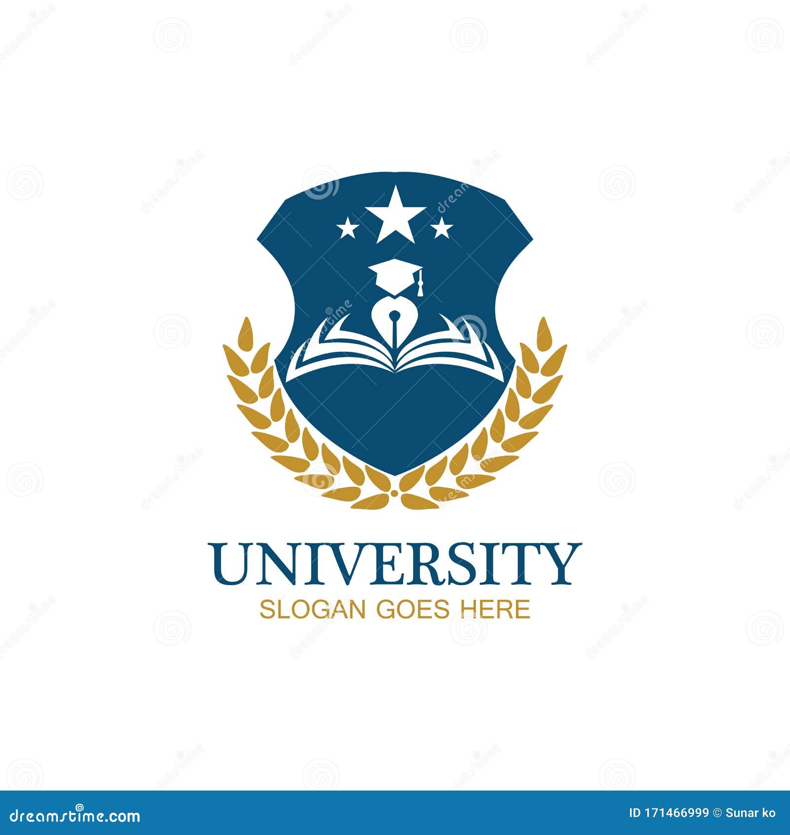 University, Academy, School And Course Logo Design Template Stock