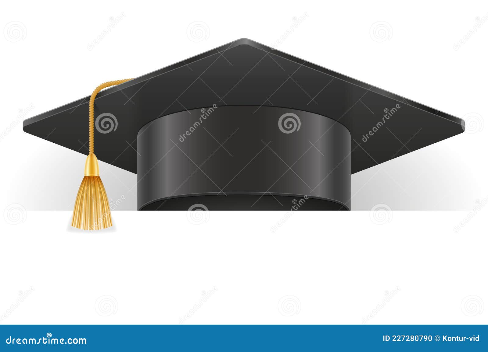 University College and Academy Graduate Hat Vector Illustration Stock ...