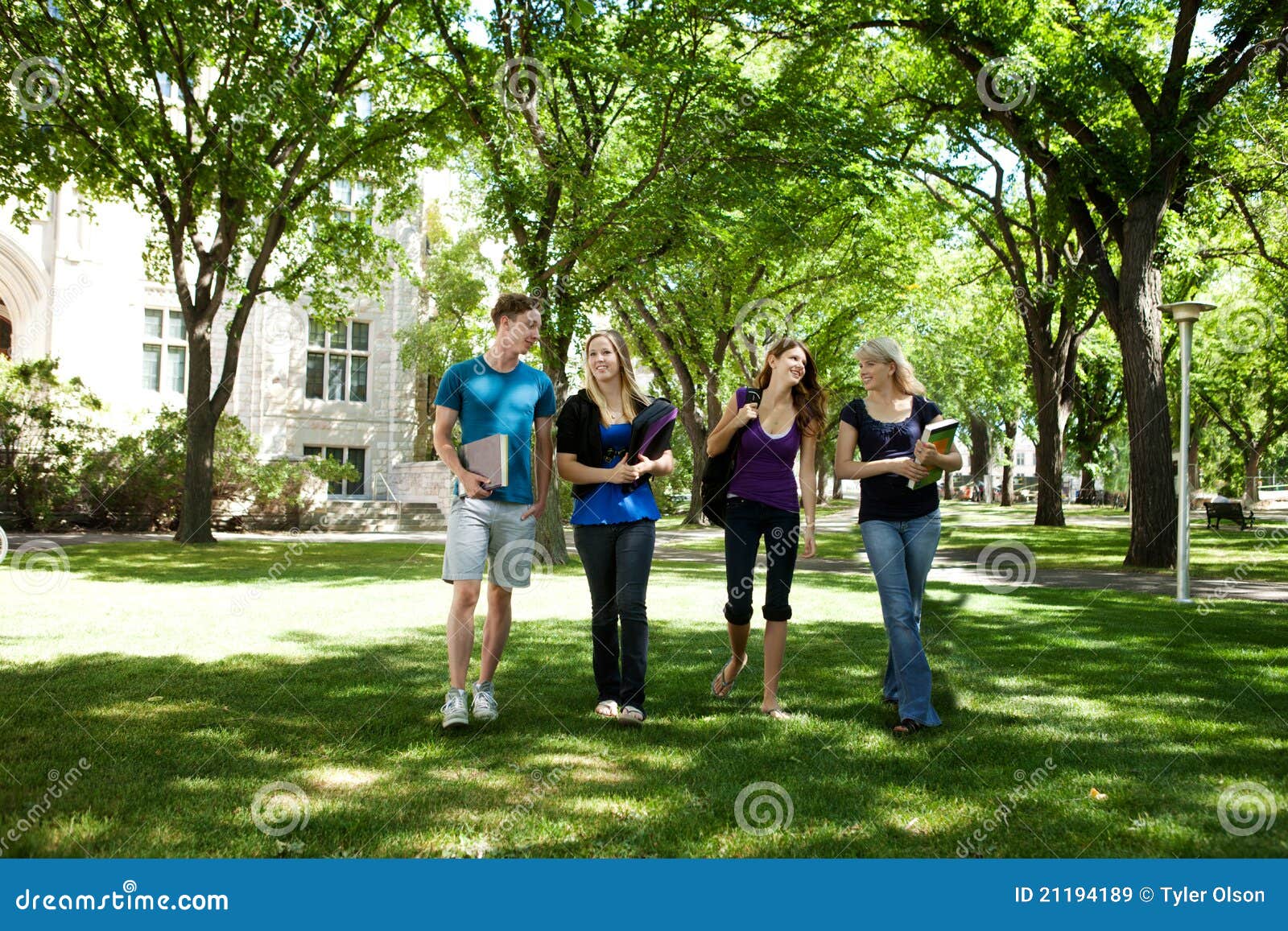 University Friends On Campus Royalty Free Stock Images Image 21194189