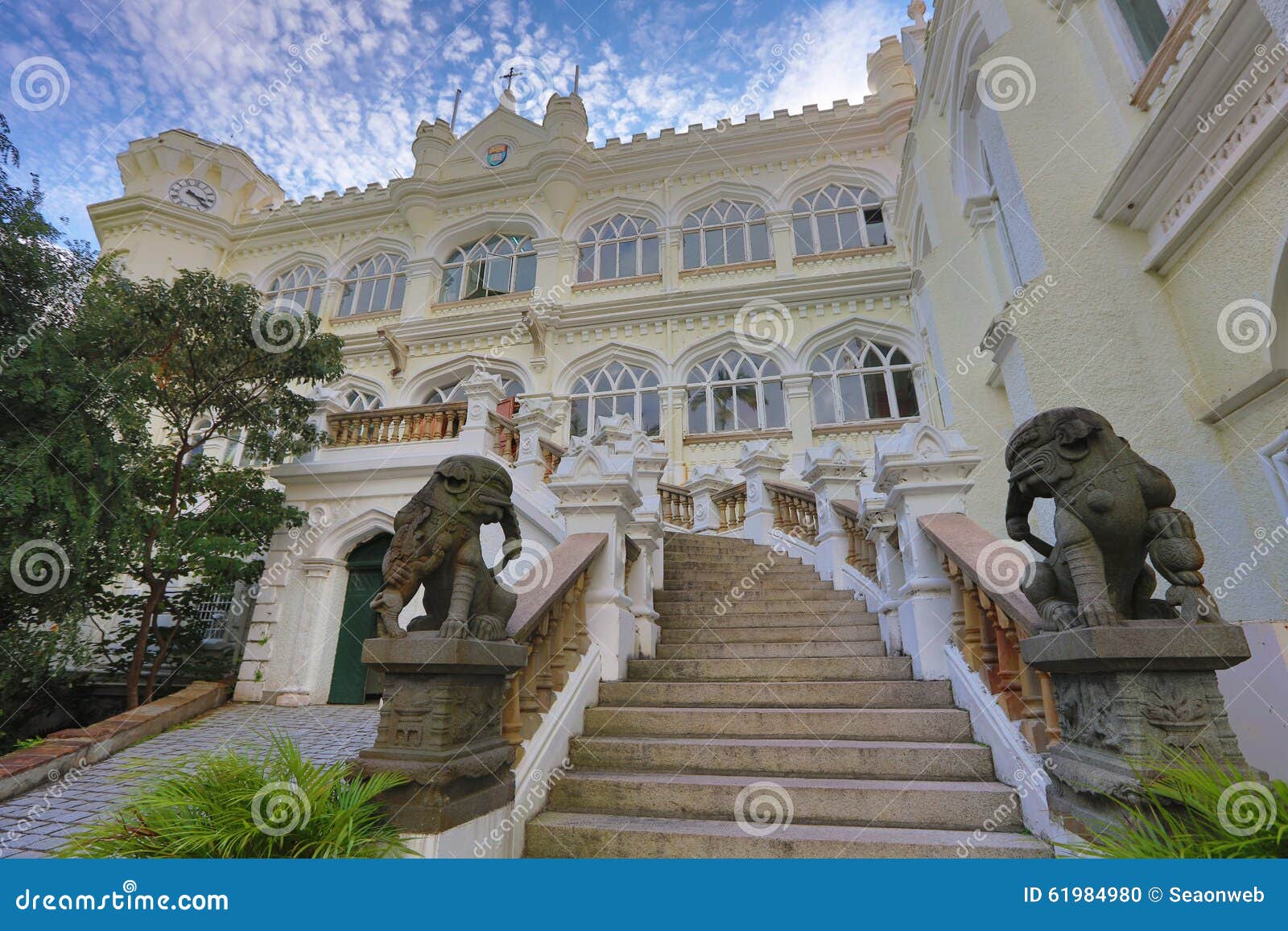 University Hall of HKU stock photo. Image of color, white 61984980