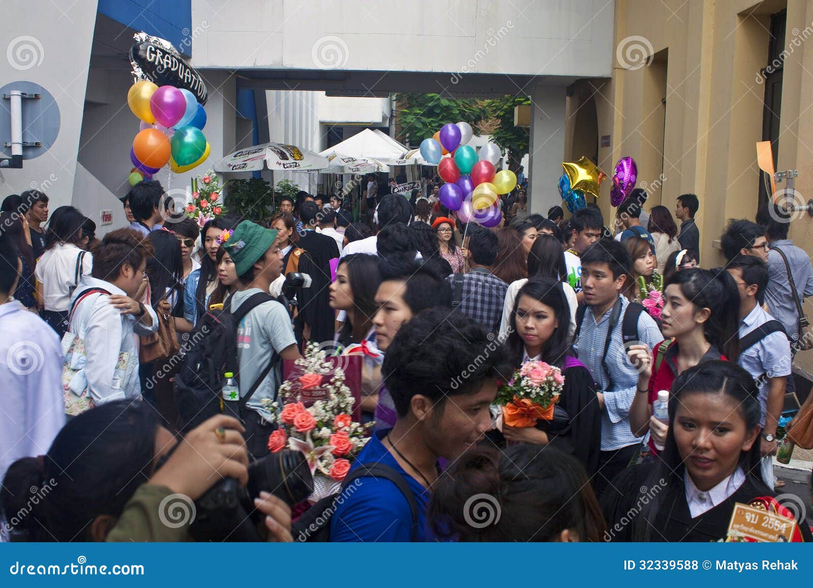 University Students Celebrate Their Graduation Editorial