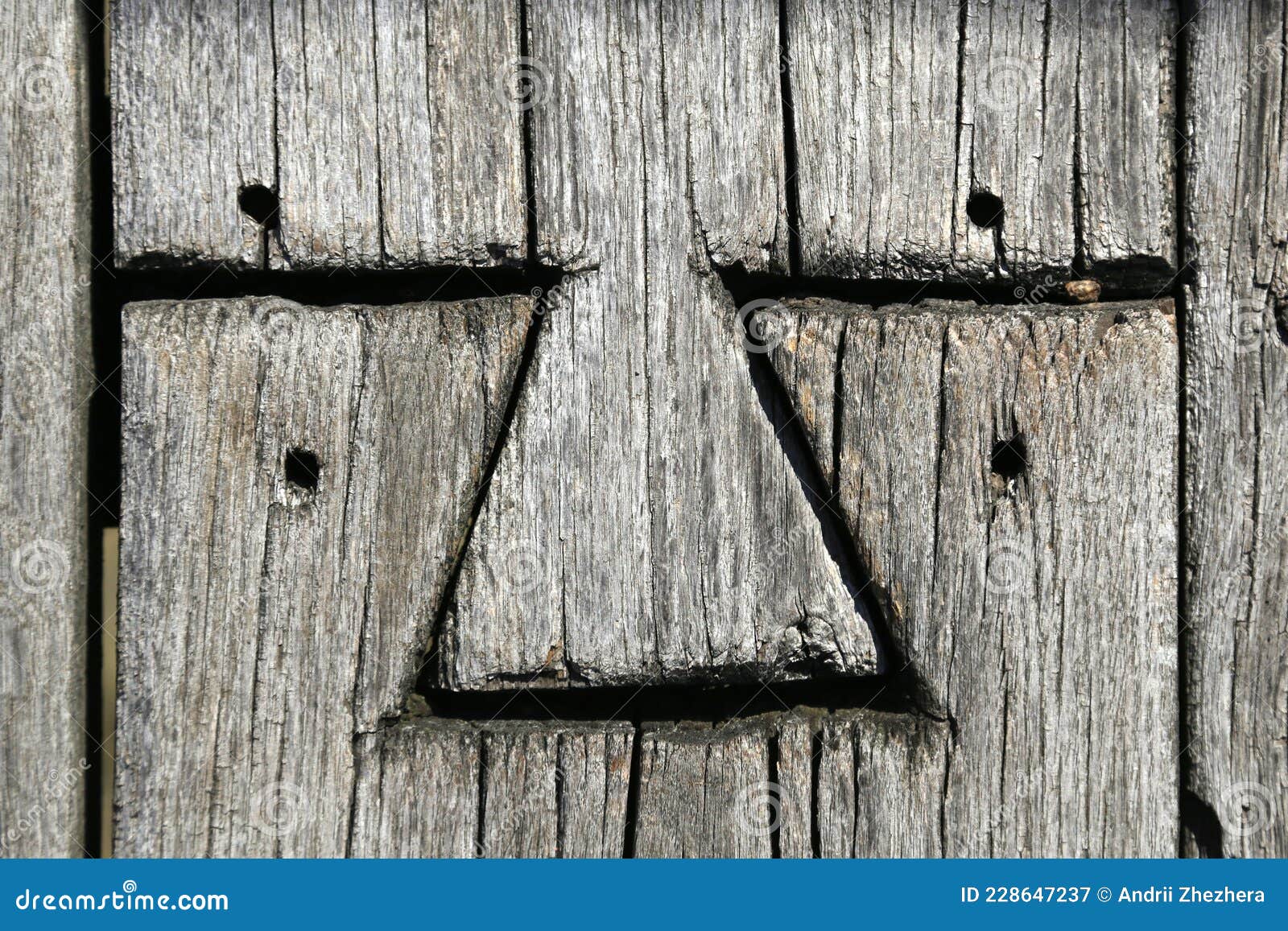 Unión Dovetal De Dos Antiguas Tablas De Madera Imagen de archivo