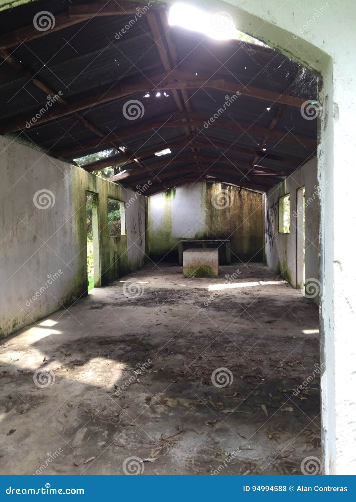 unkept prayer room in guatemala cemetery