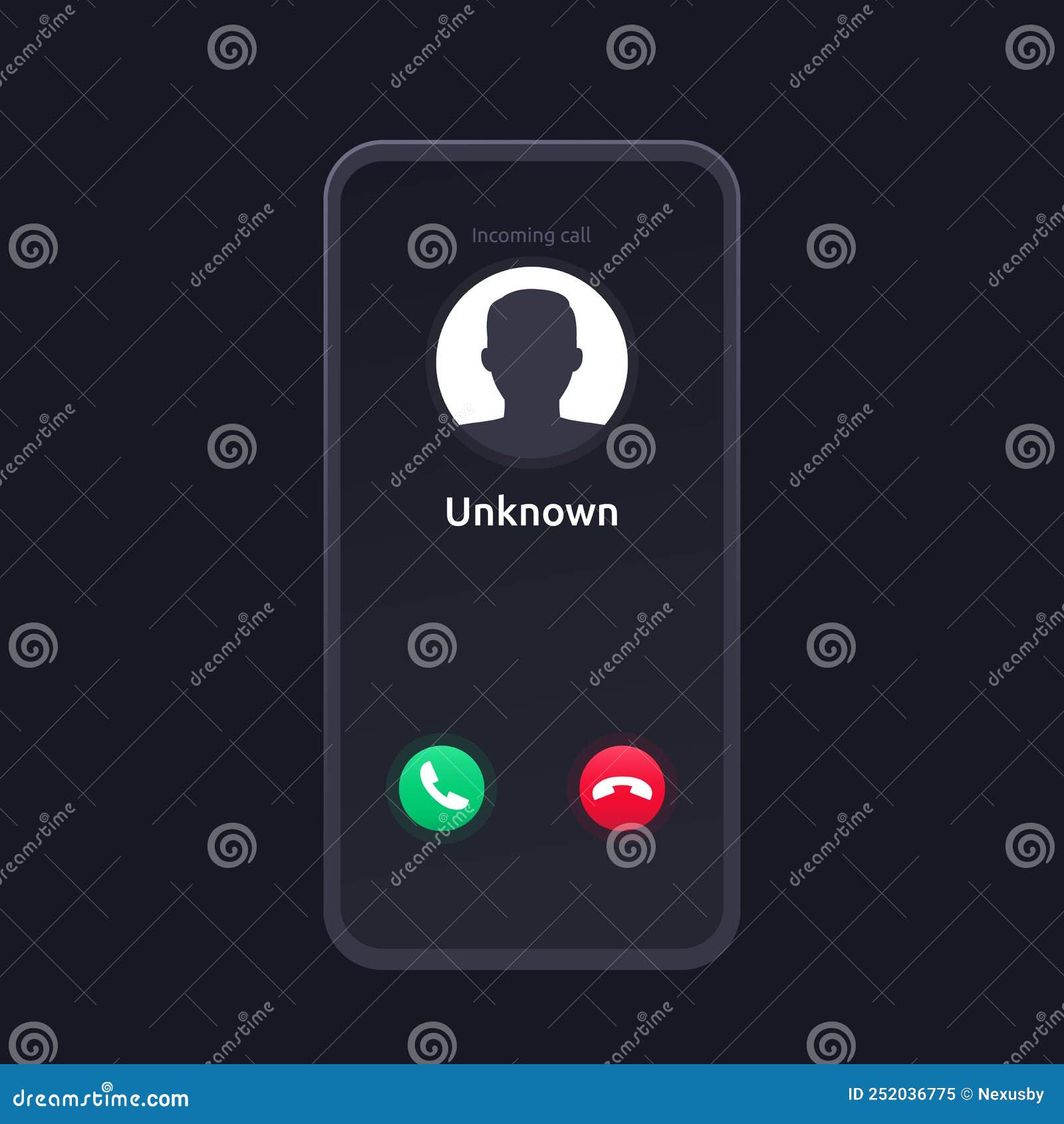 unknown caller, scam phone call,  interface