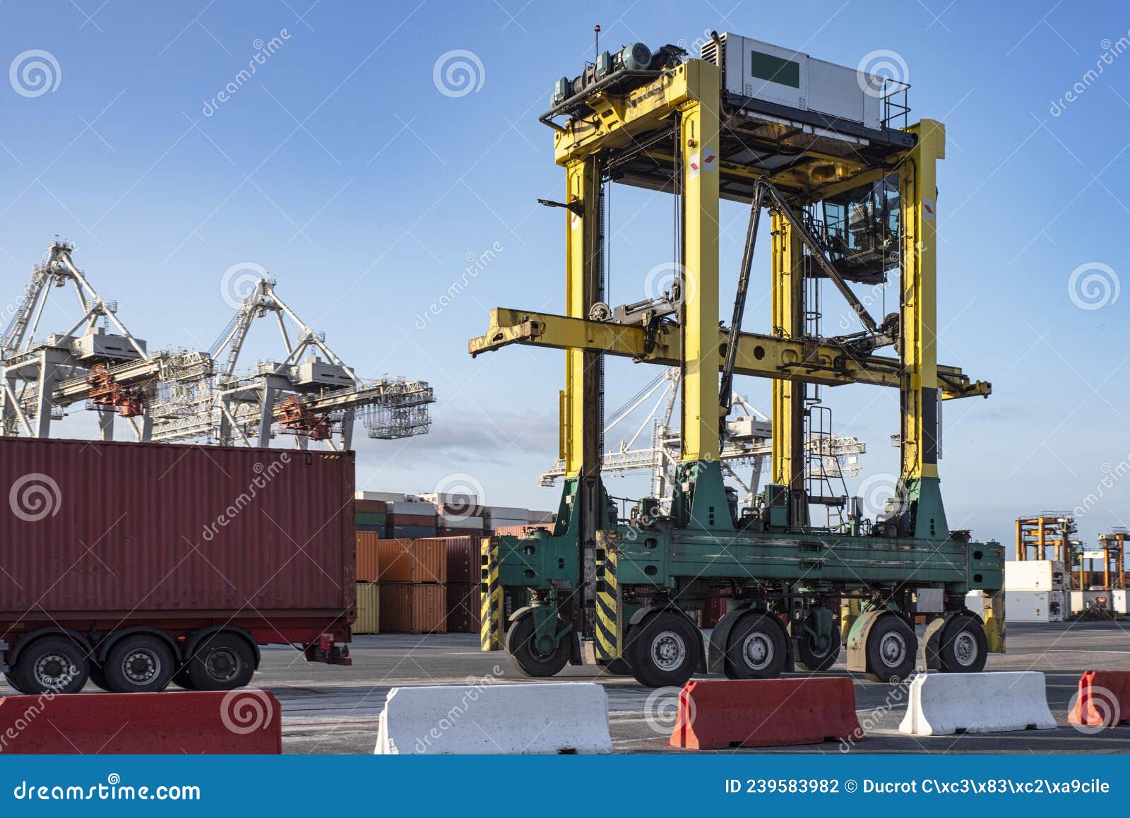 Unloading of Containers on a Quay Stock Photo Image of harbor