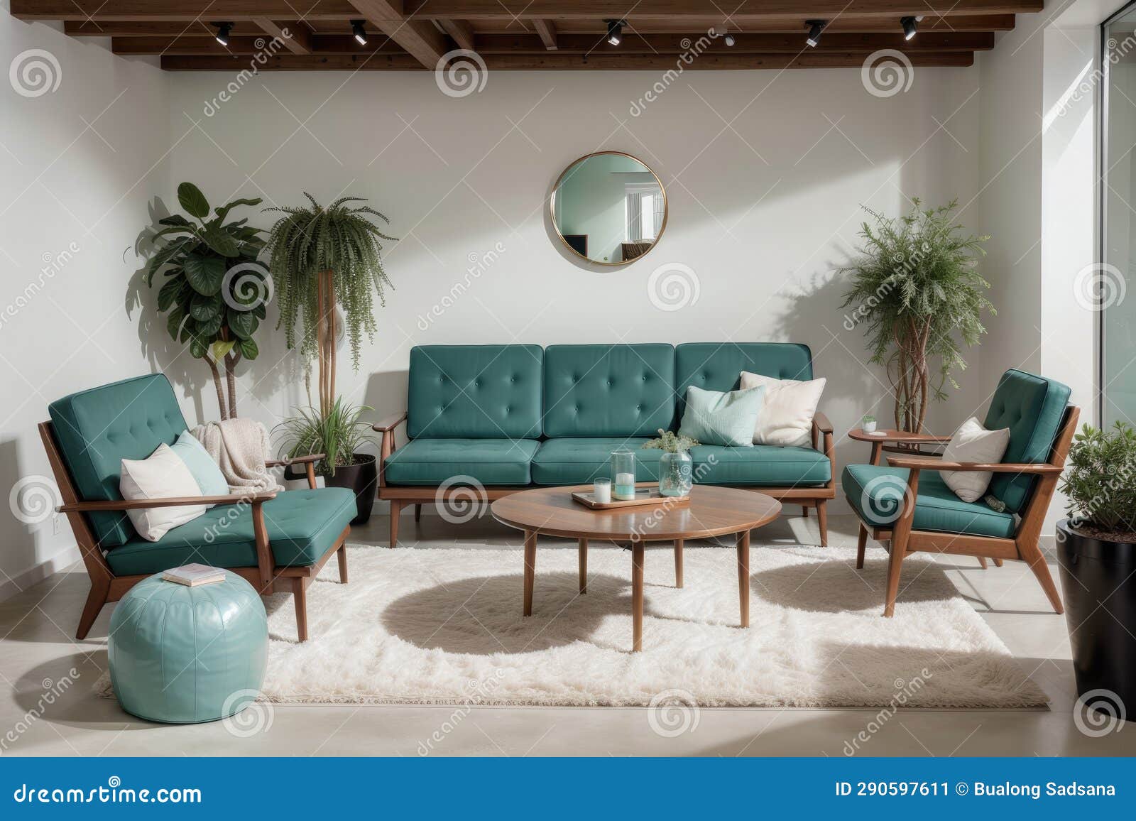 Showcasing Interior Design in Style Lavish Lounge Stock Illustration ...