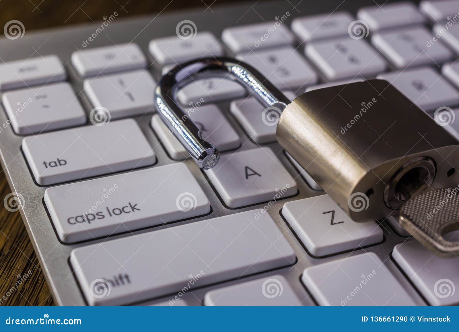 Unlock Key And Caps Lock Button On Keyboard Stock Photo Image Of