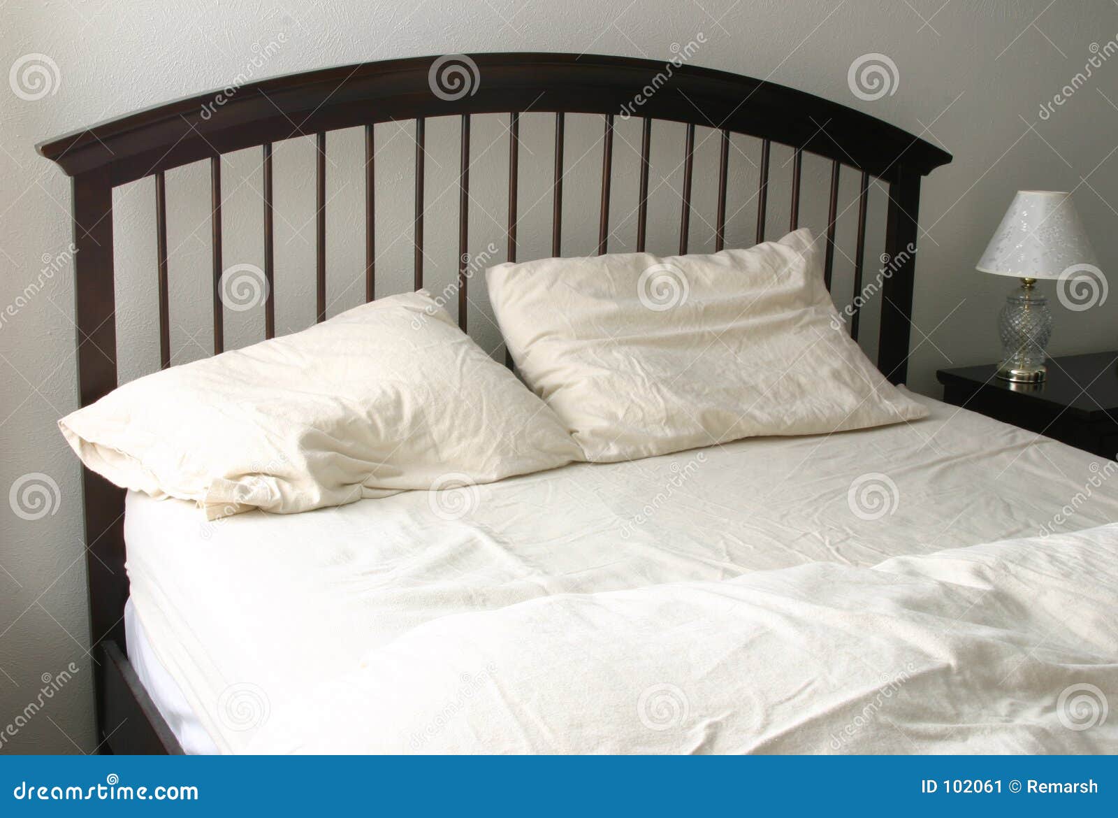 Unmade Bed stock image. Image of wake, bedroom, flannel 102061