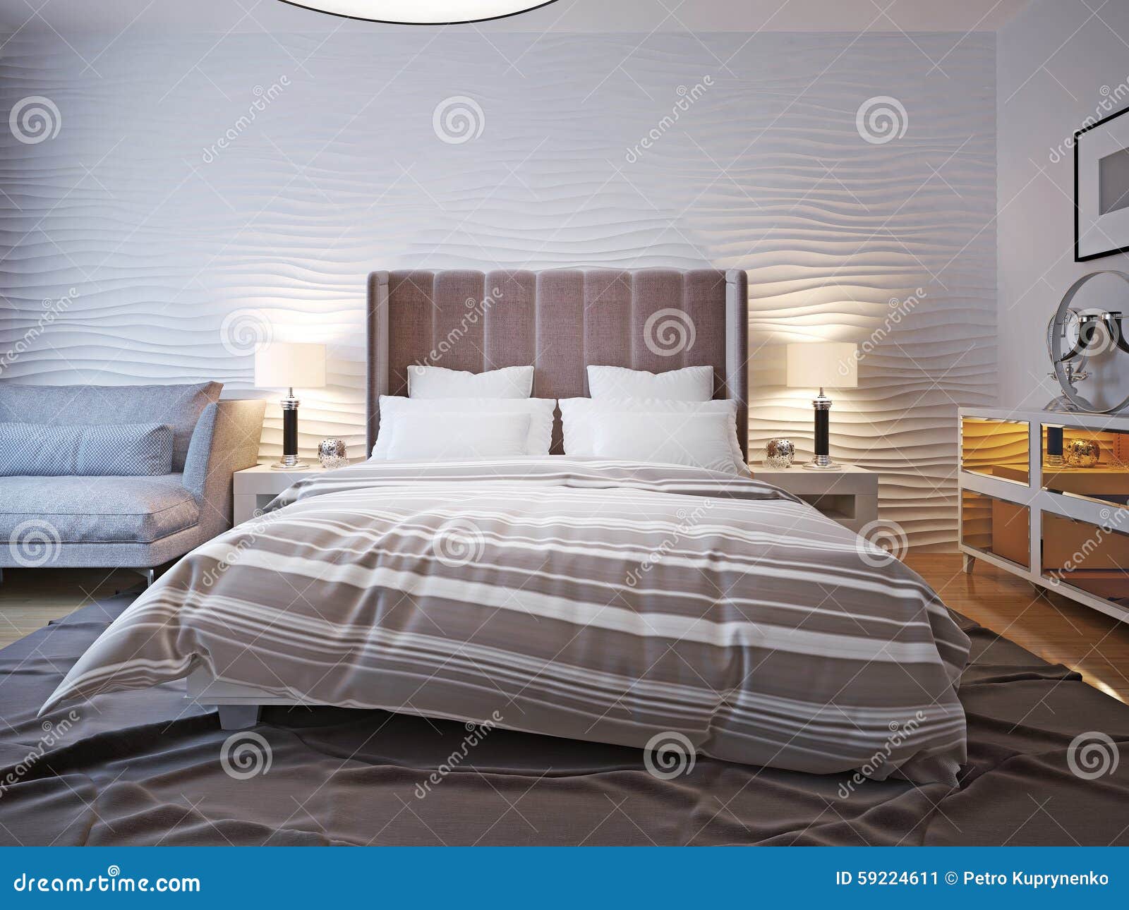 Unmade Bed with Large Headboard Stock Image Image of bedroom, comfort