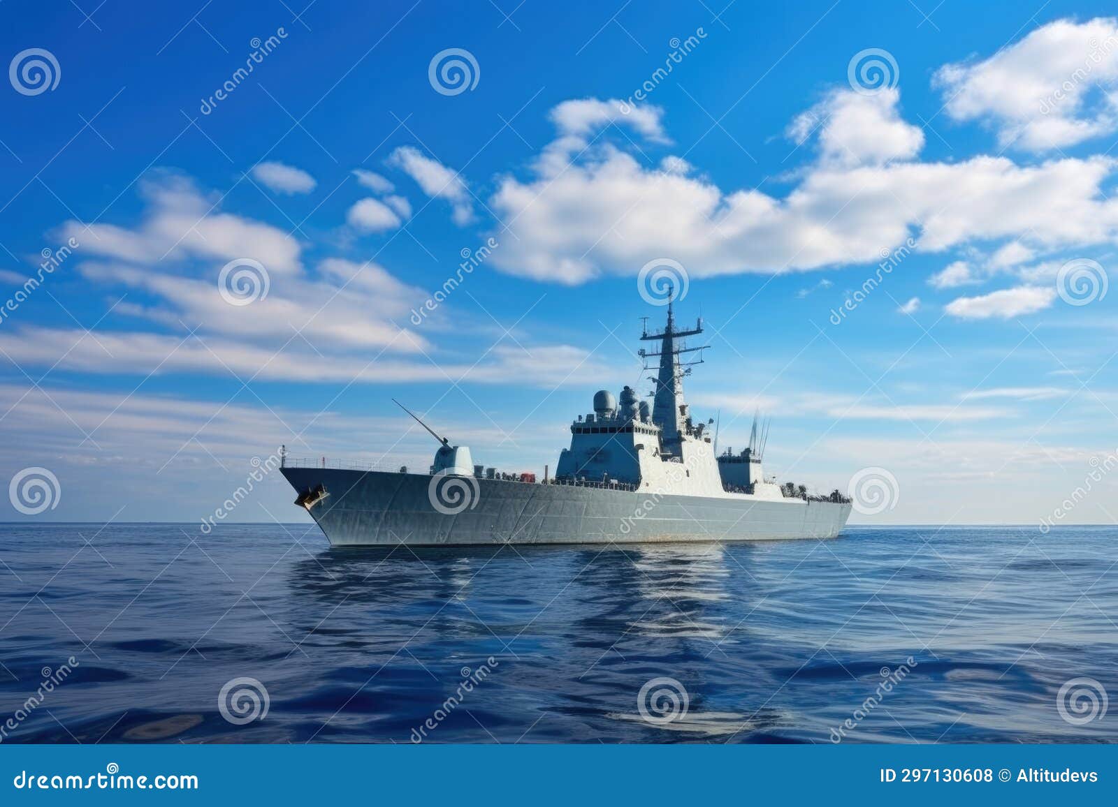 Unmanned Military Ship Sailing in Open Sea Stock Photo Image of military, ocean 297130608