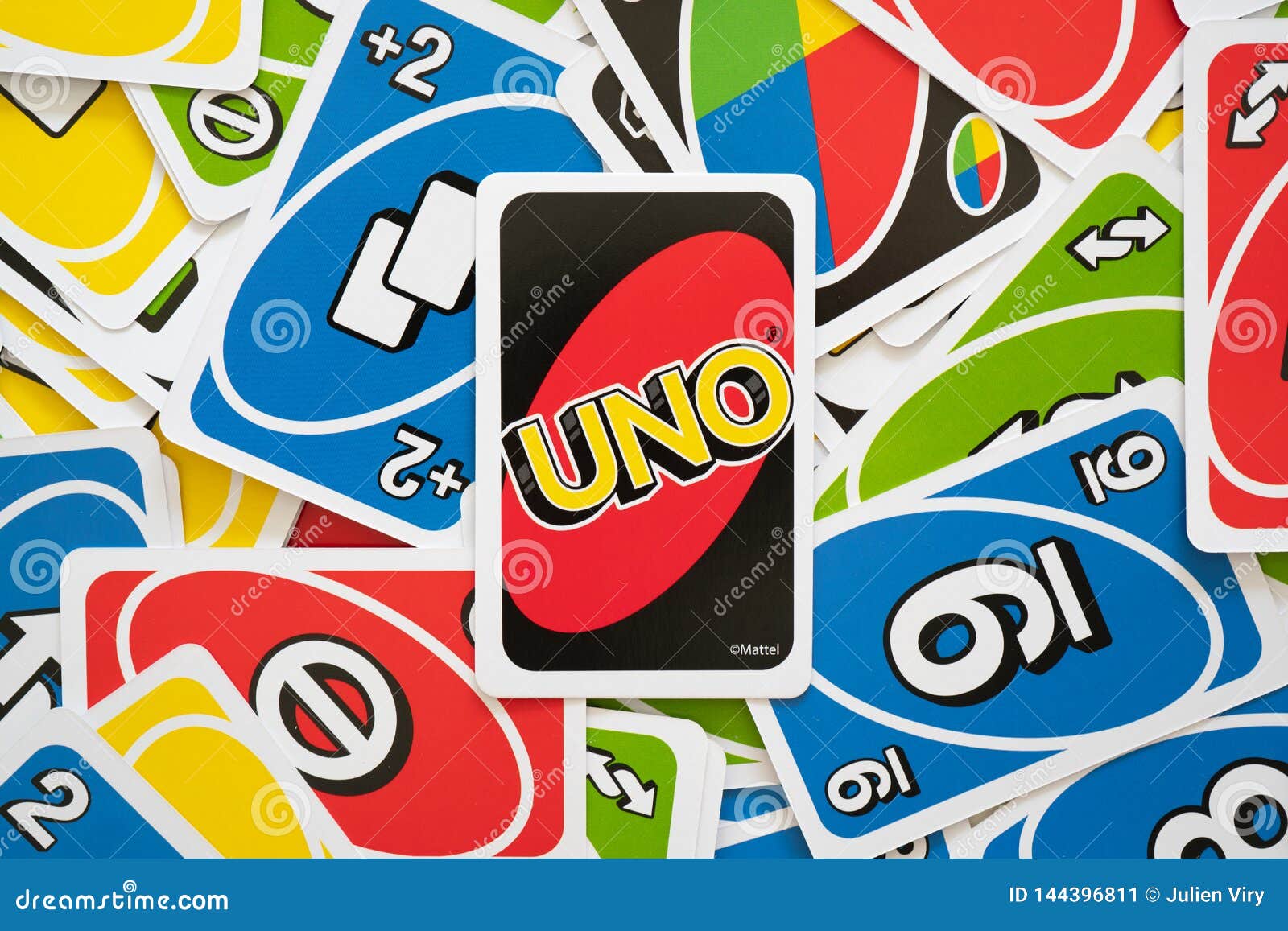 Uno Game Cards Scattered All Over the Frame and One Card Showing the Reverse  Side with Uno Logo Close-up Editorial Photo - Image of shedding, yellow:  144396811