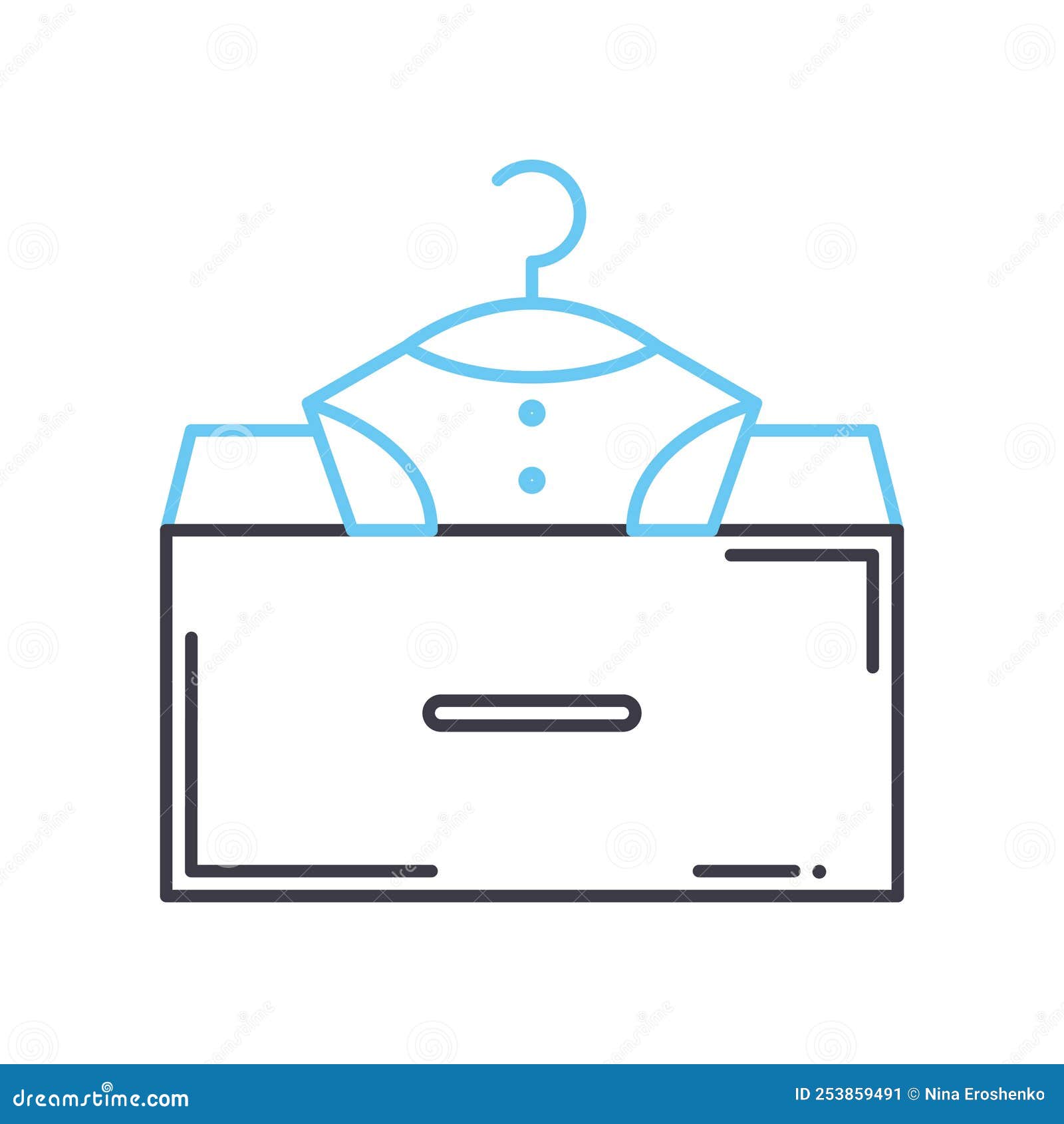 Unpacking Baggage Line Icon, Outline Symbol, Vector Illustration ...