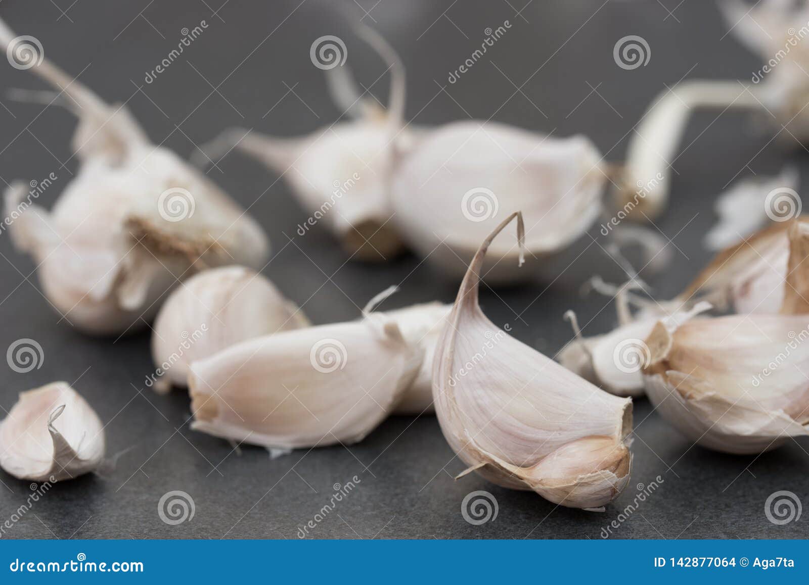 Unpeeled Garlic Cloves Macro Stock Photo Image of focus, aromatic