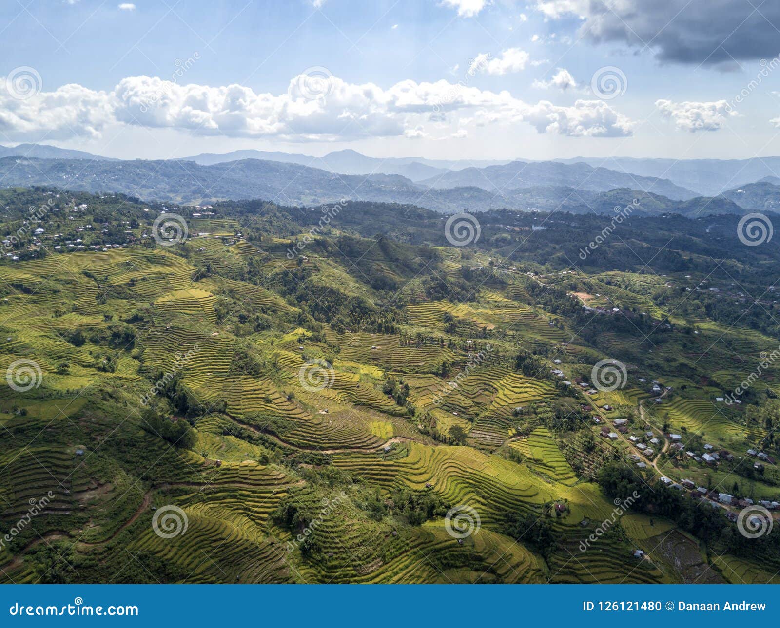 unreal aerial view of ruteng, flores