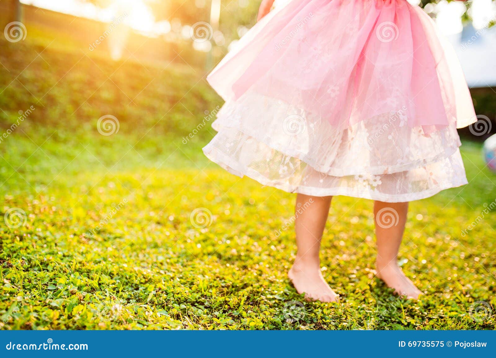 https://thumbs.dreamstime.com/z/unrecognizable-girl-princess-skirt-running-sunny-garden-little-pink-barefoot-green-summer-69735575.jpg