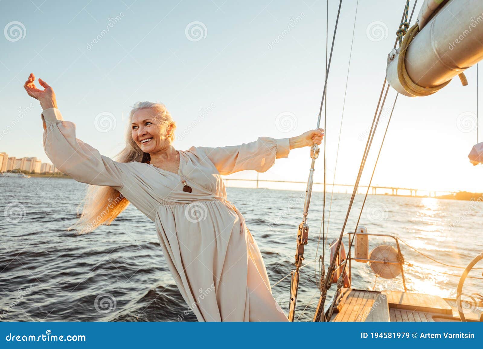 Unrecognizable Mature Woman with Long Hair Stock Image Image of