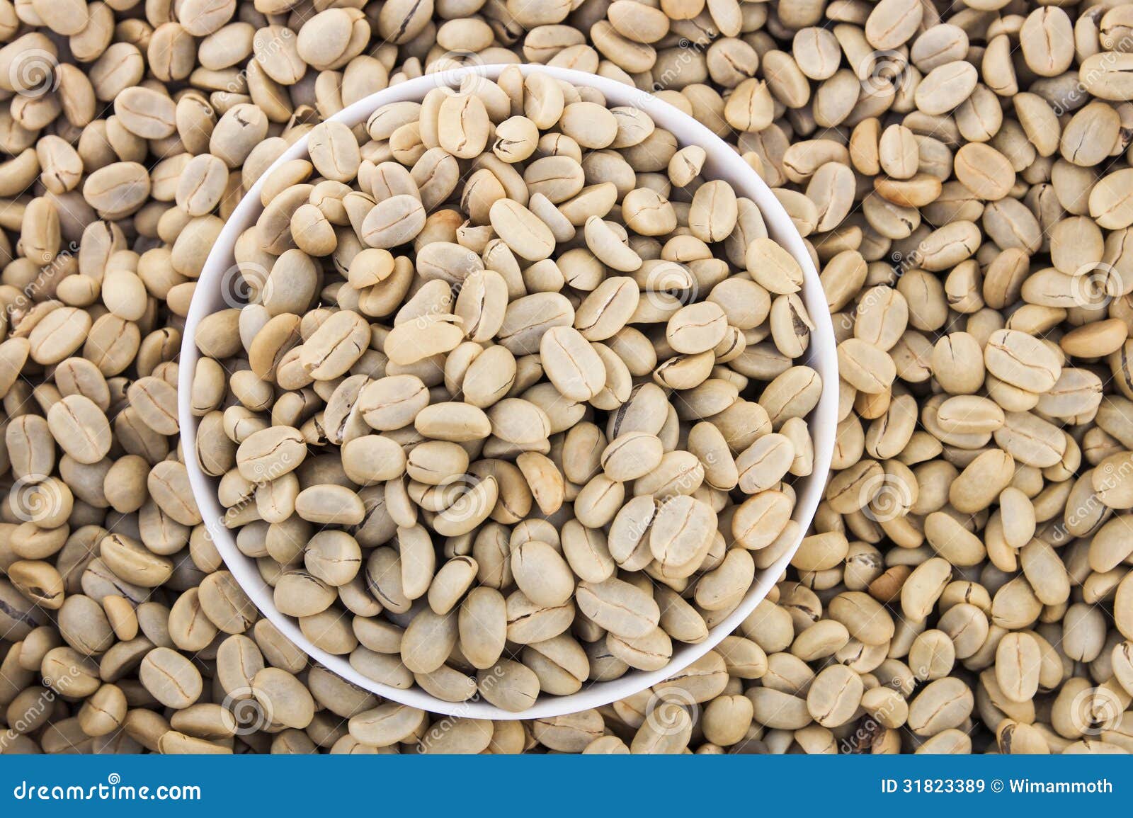 Unroasted Green Coffee Beans Stock Image Image of macro, ingredient