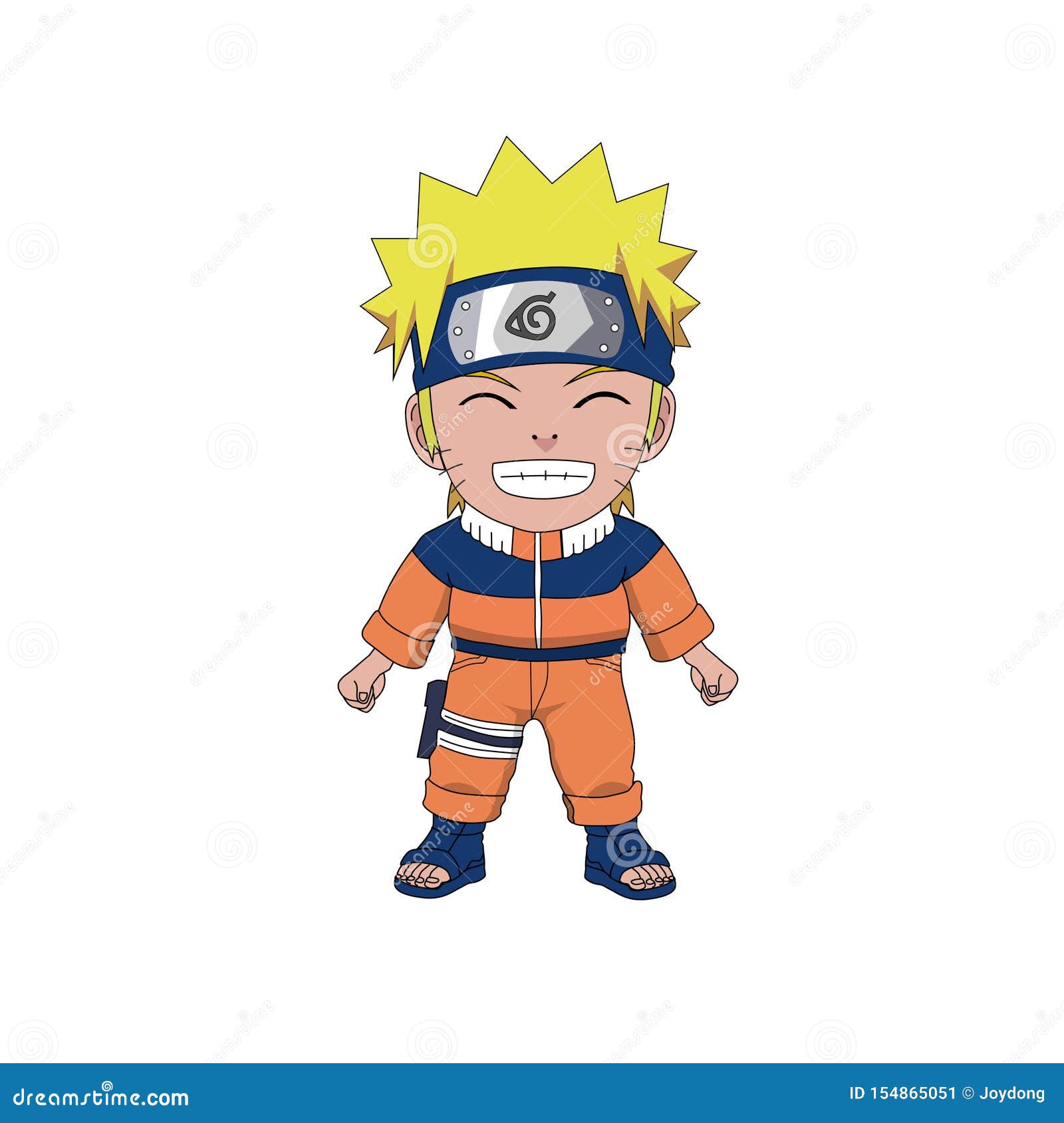Uns Desenhos Animados Naruto Do Vetor Ilustração do Vetor - Ilustração de  menino, heroico: 154865051