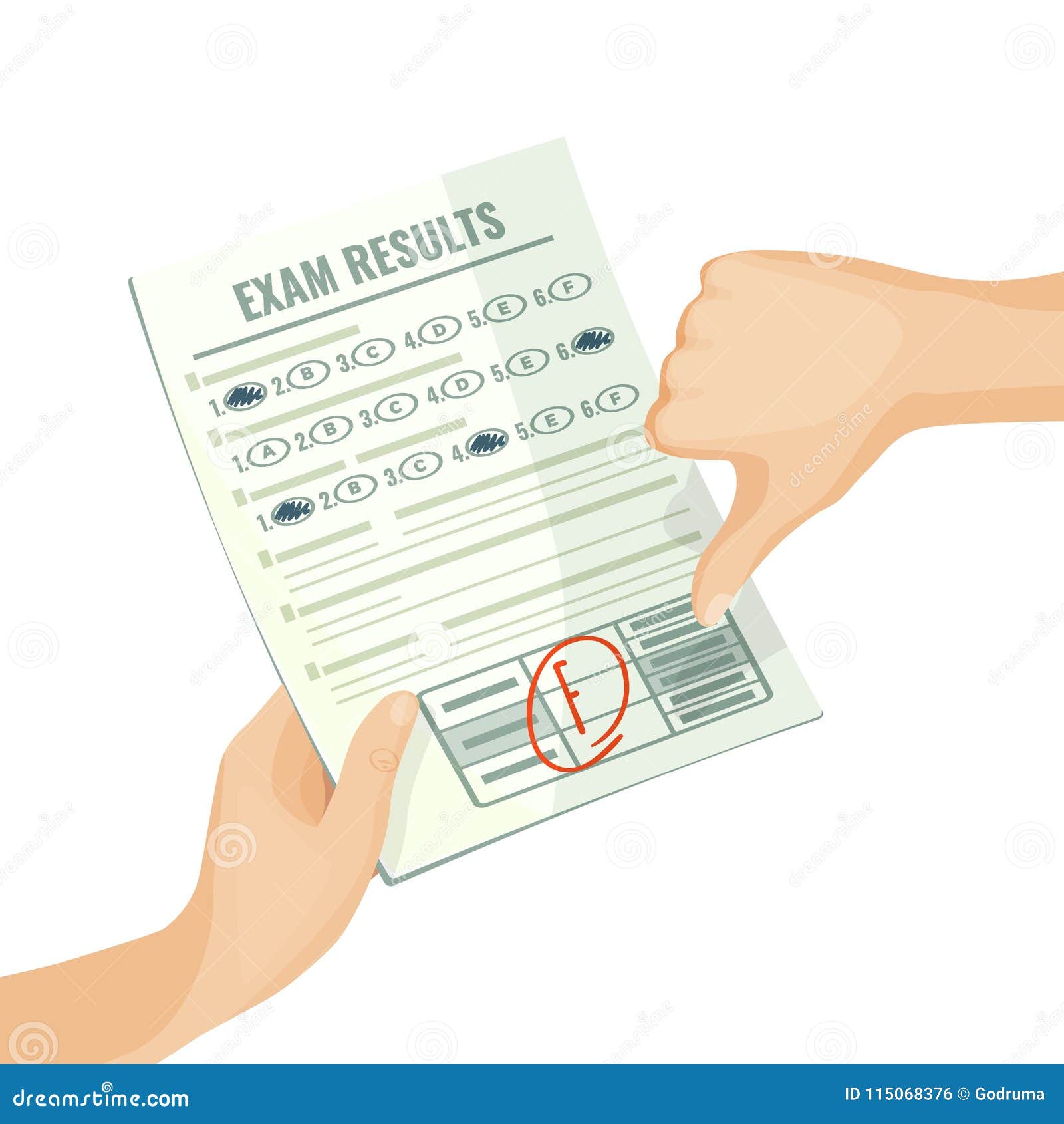 Unsatisfactory Exam Results on Paper in Human Hands Stock Vector - Illustration of stress, answer: 115068376 Unsatisfactory Exam Results on Paper in Human Hands Stock Vector - Illustration of stress, answer: 115068376