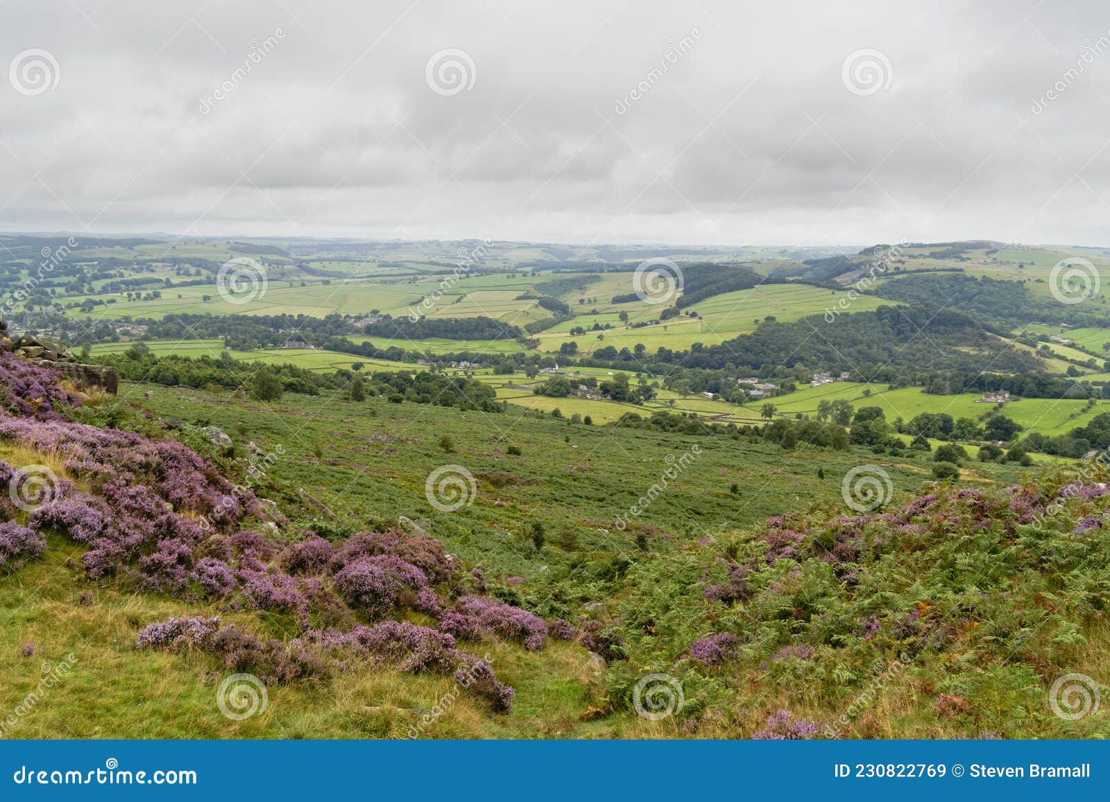 unseasonable summer weather over the derbyshire countryside