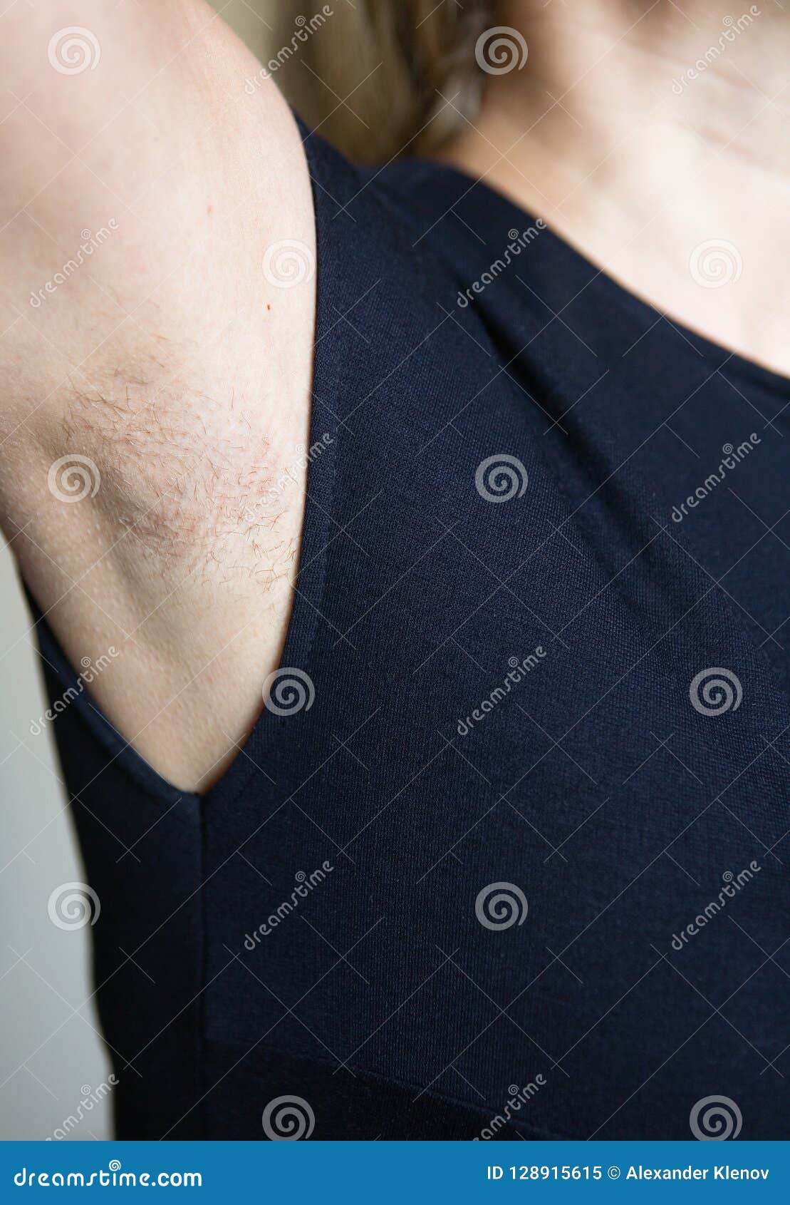 Unshaven Hairy Female Armpit Closeup. Stock Image Image of human