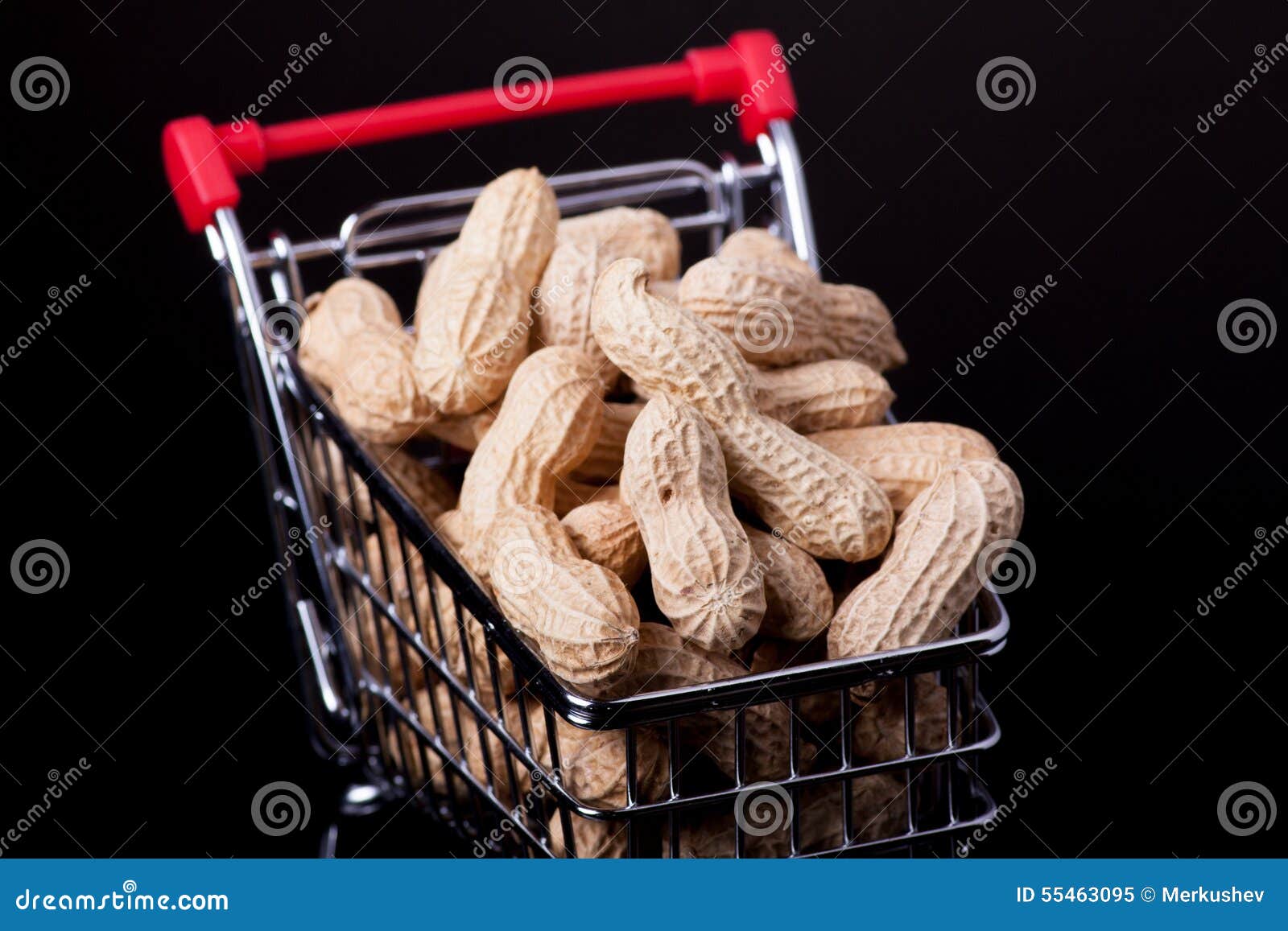Unshelled Peanuts in the Supermarket Trolley Stock Image Image of