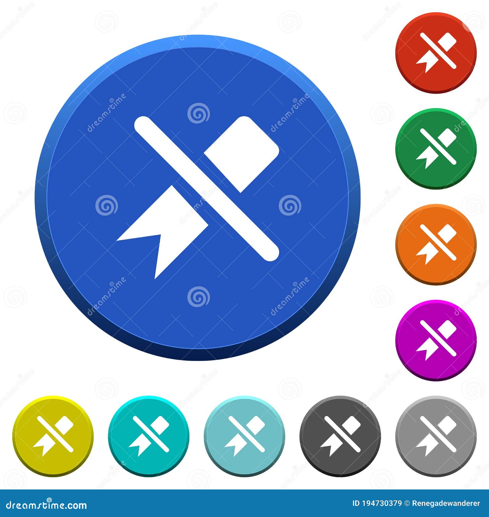 untag beveled buttons