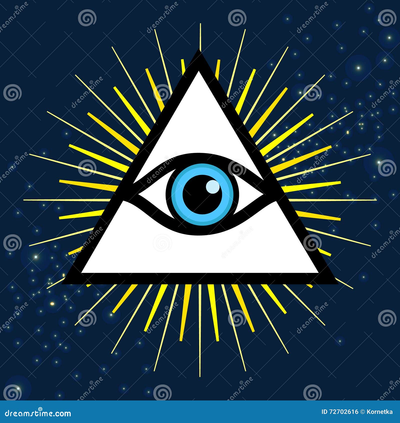 Unterzeichnen Sie Drittes Auge Vektor Abbildung