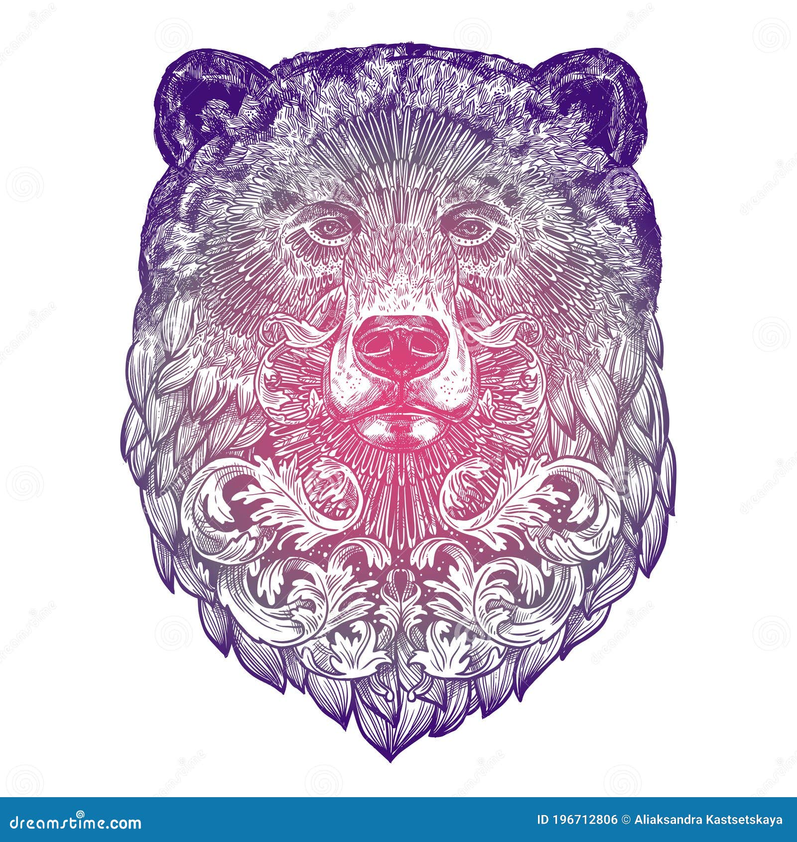 Медведь стиль ornamental