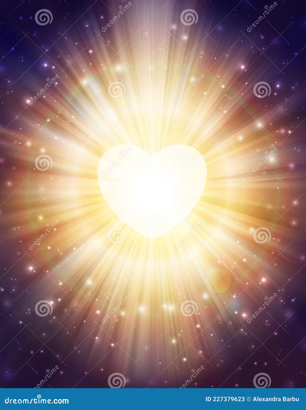 Glowing Golden Aura Light, Universal Heart Portal, Infinite Love, Life